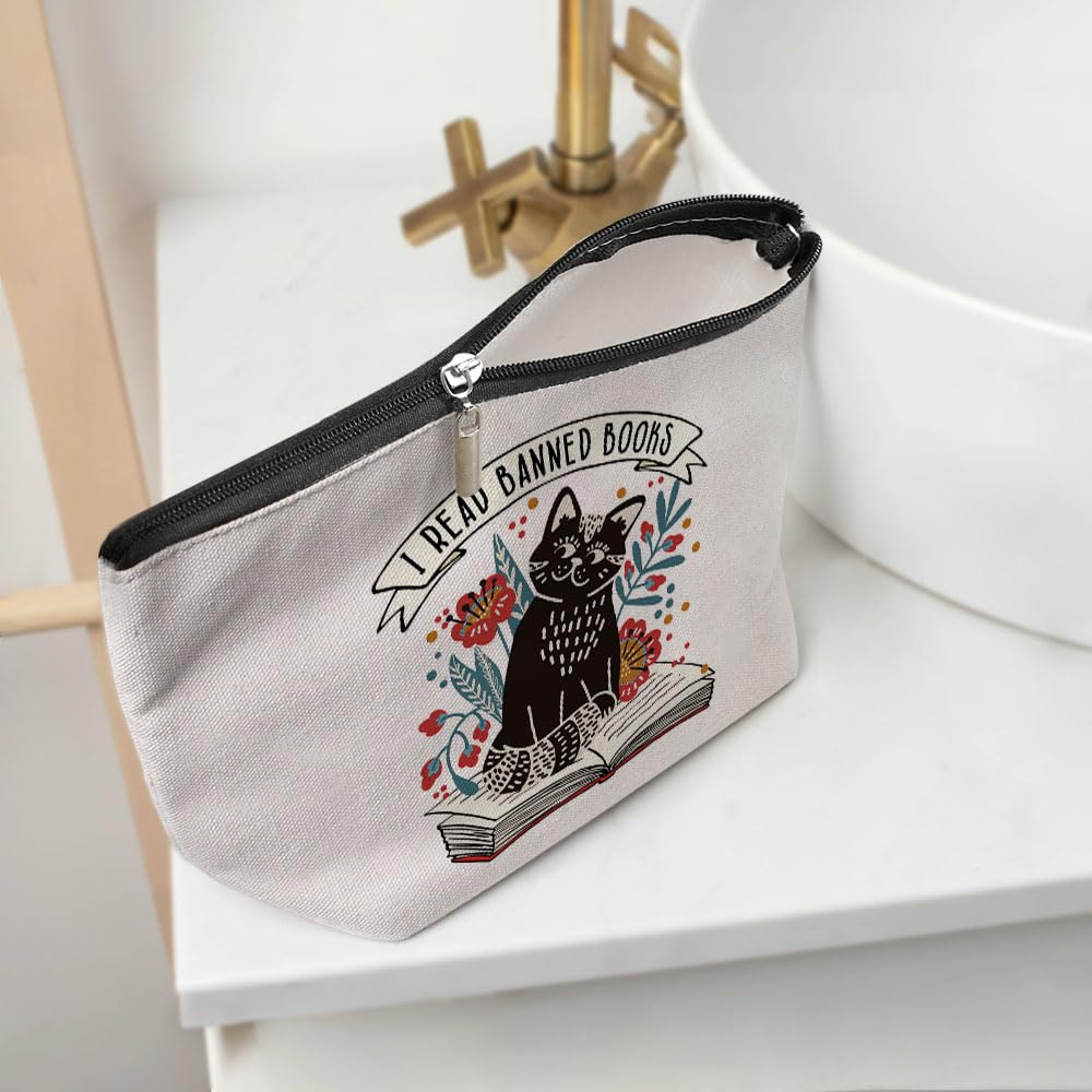 Funny Cat Mom Makeup Bag - Cute Cosmetic Pouch for Women, Cat Lover Gift for Birthday, Mother's Day, Nurse Appreciation - Travel Toiletry Organizer for Friends, Perfect for Daily Use & Gifting