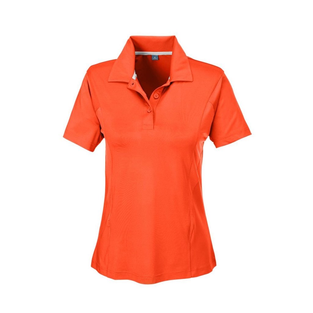 Team 365 Women's Performance Polo Shirt - Moisture Wicking, Breathable, Quick Dry (X-Large, Sport Burnt Orange) - Perfect for Golf, Tennis & Outdoor Activities