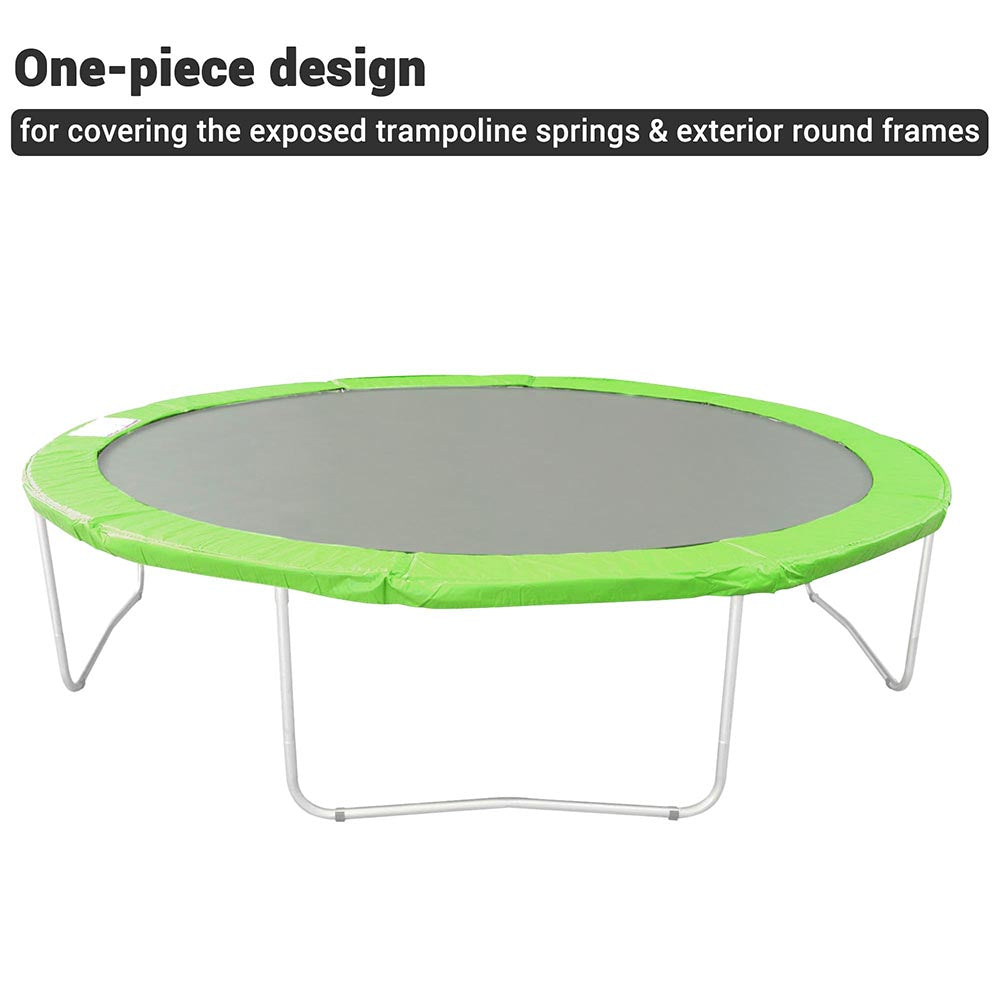 TheLAShop 15 ft Trampoline Pad Replacement - Heavy Duty Spring Cover for Outdoor Trampolines (Green) - Perfect for Backyard Safety & Jumping Fun