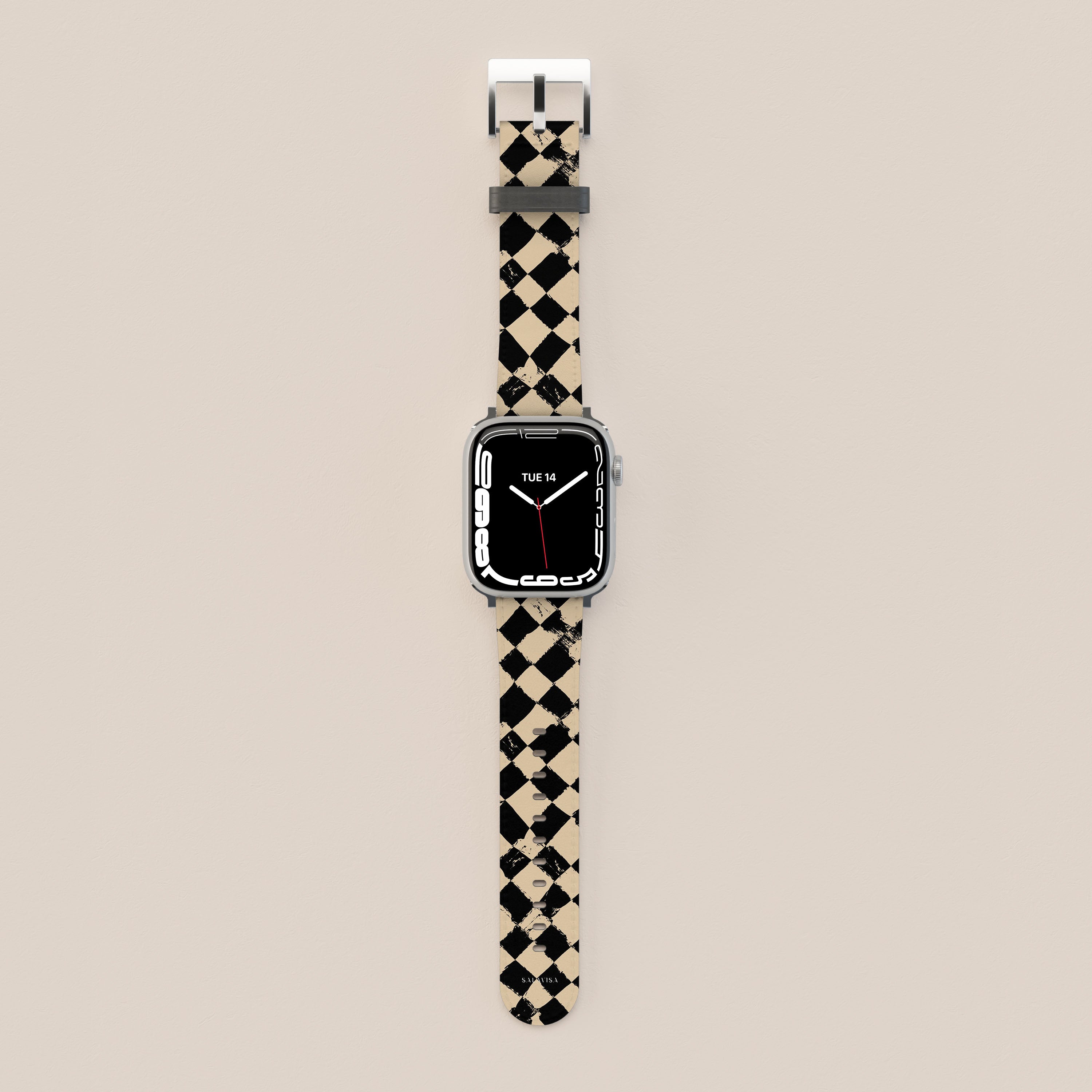 Premium Chess Cross Pattern Apple Watch Band - Stylish & Durable Replacement Strap for Apple Watch Series 1-9 - Perfect for Gamers, Chess Enthusiasts & Fashionable Tech Accessories