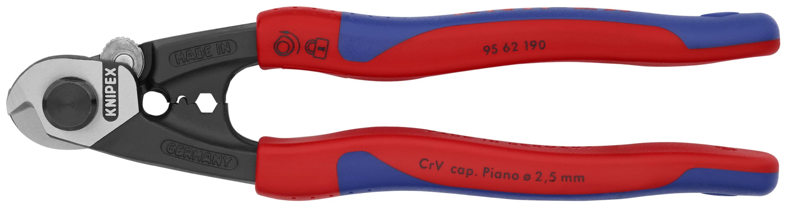 KNIPEX Premium Wire Rope Cutters - Heavy Duty Cable Shears for Industrial & DIY Use - Perfect for Construction, Marine, and Automotive Applications