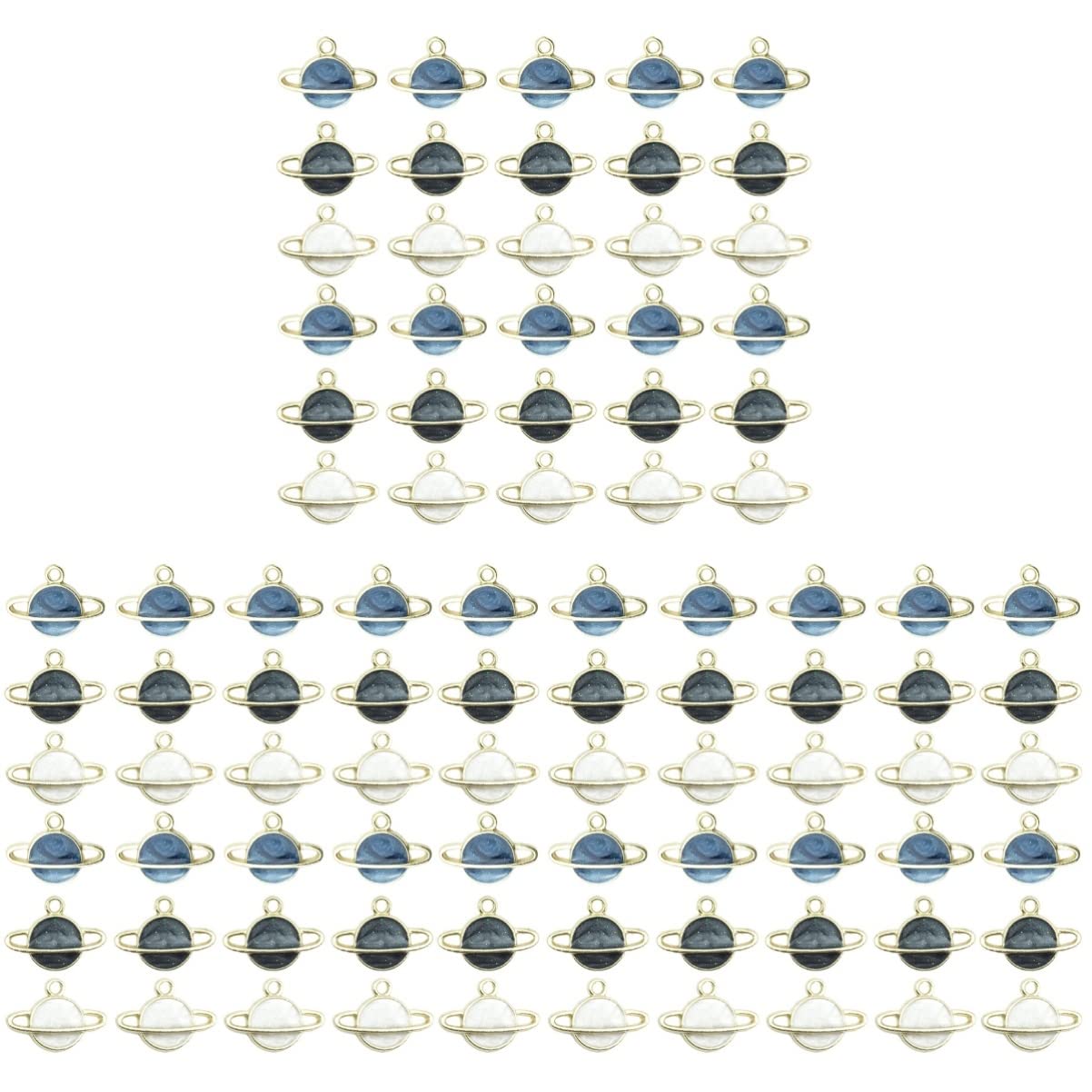 EXCEART 3-Piece Pendant Tray Set with 60PCS DIY Jewelry Making Accessories - Necklace Charms, Beads & Pendants for Creative Crafting - Perfect for Jewelry Designers, DIY Enthusiasts & Gift Making
