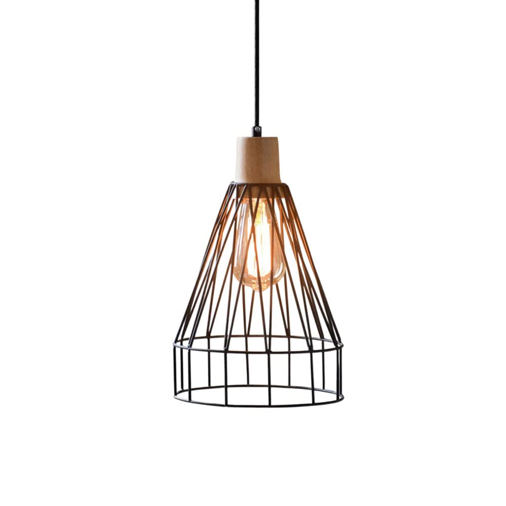 Vintage Iron Pendant Light - Adjustable Hollow Ceiling Chandelier for Living Room & Bedroom Decor - 33cm Industrial Hanging Lamp (Perfect for Dining Areas, Entryways & Cozy Reading Nooks)