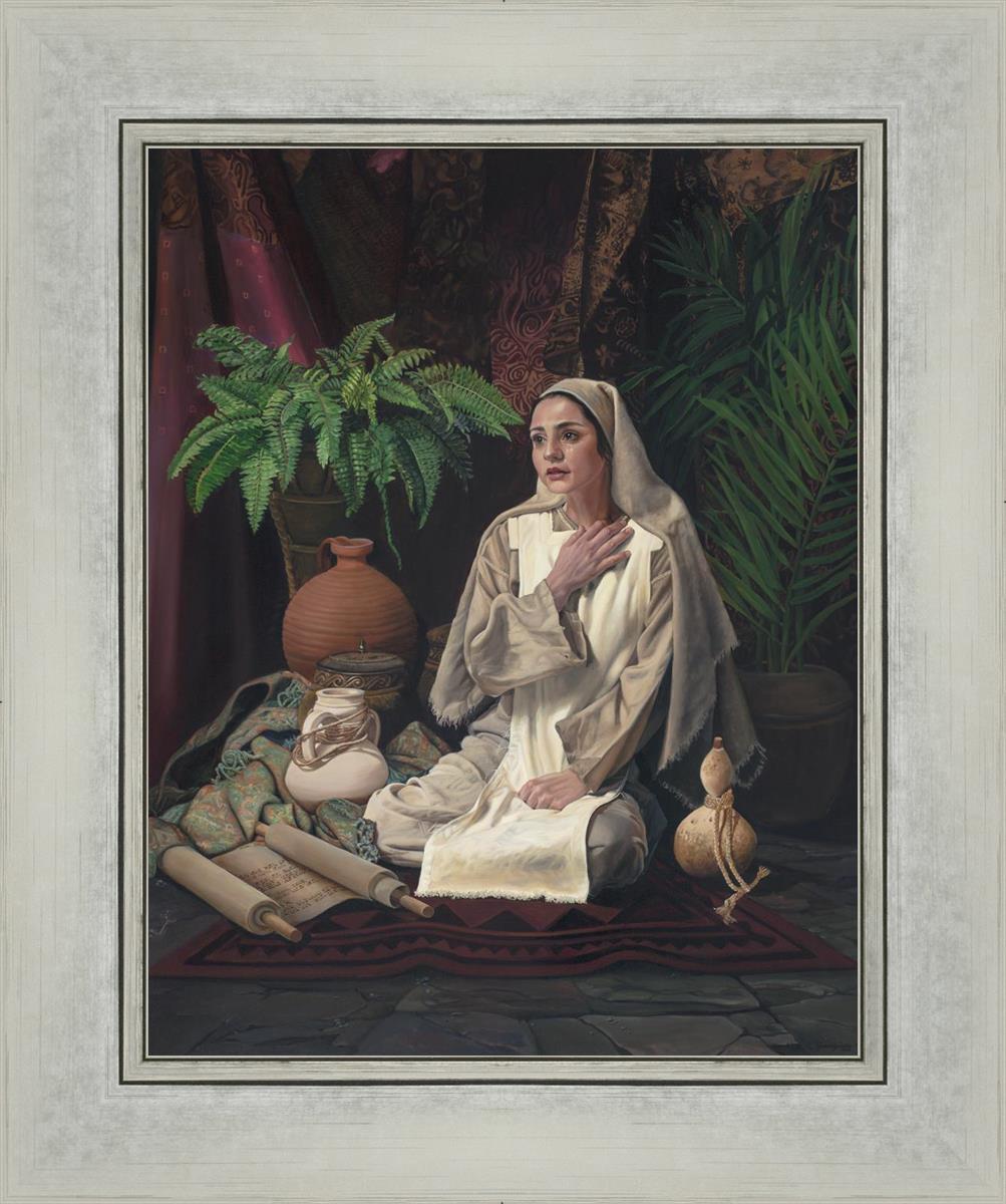 Behold Thy Handmaiden - Elegant Christian Home Decor for Prayer & Meditation | Perfect for Church Altars, Home Worship Spaces & Gift Giving