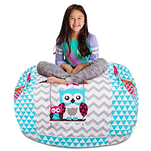 Canvas Owls White and Blue