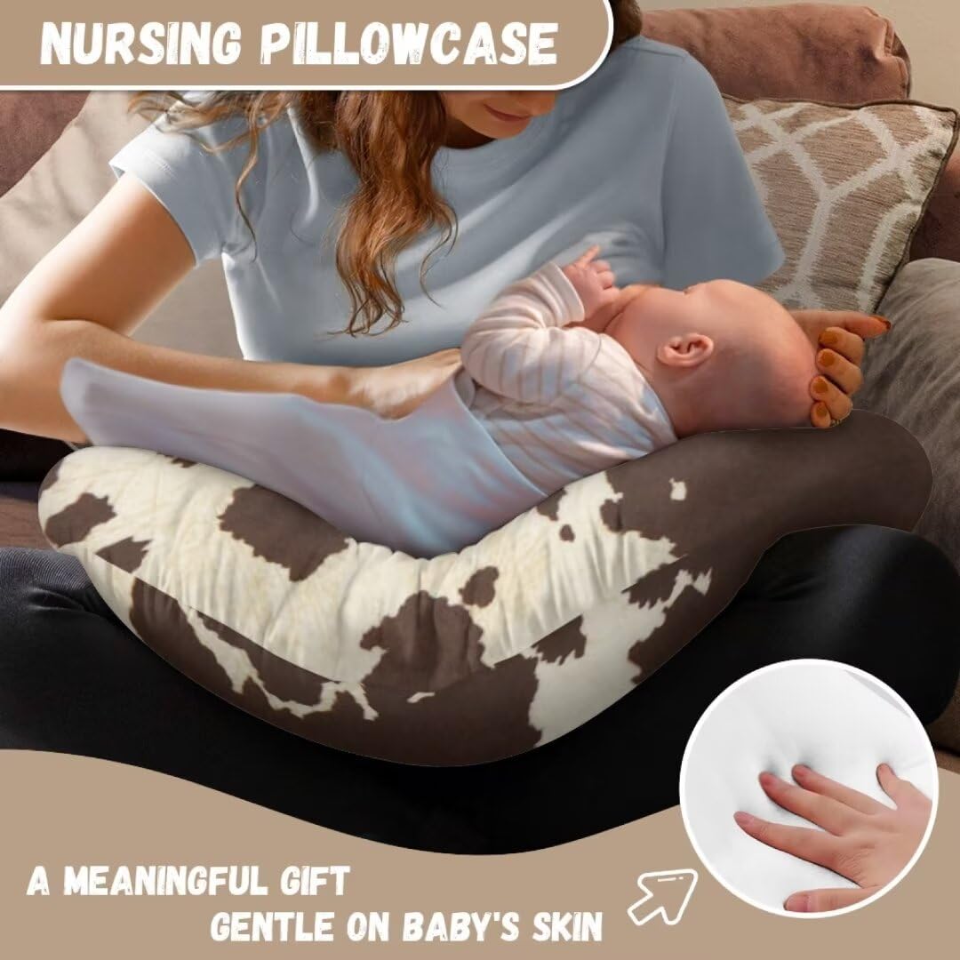 Jeiento Forest Mushroom Snail Nursing Pillow Cover - Elastic U-Shaped Breastfeeding Pillow Slipcover - Removable Washable Cover for Nursing & Bottle Feeding - Perfect for Moms & Babies at Home or Travel
