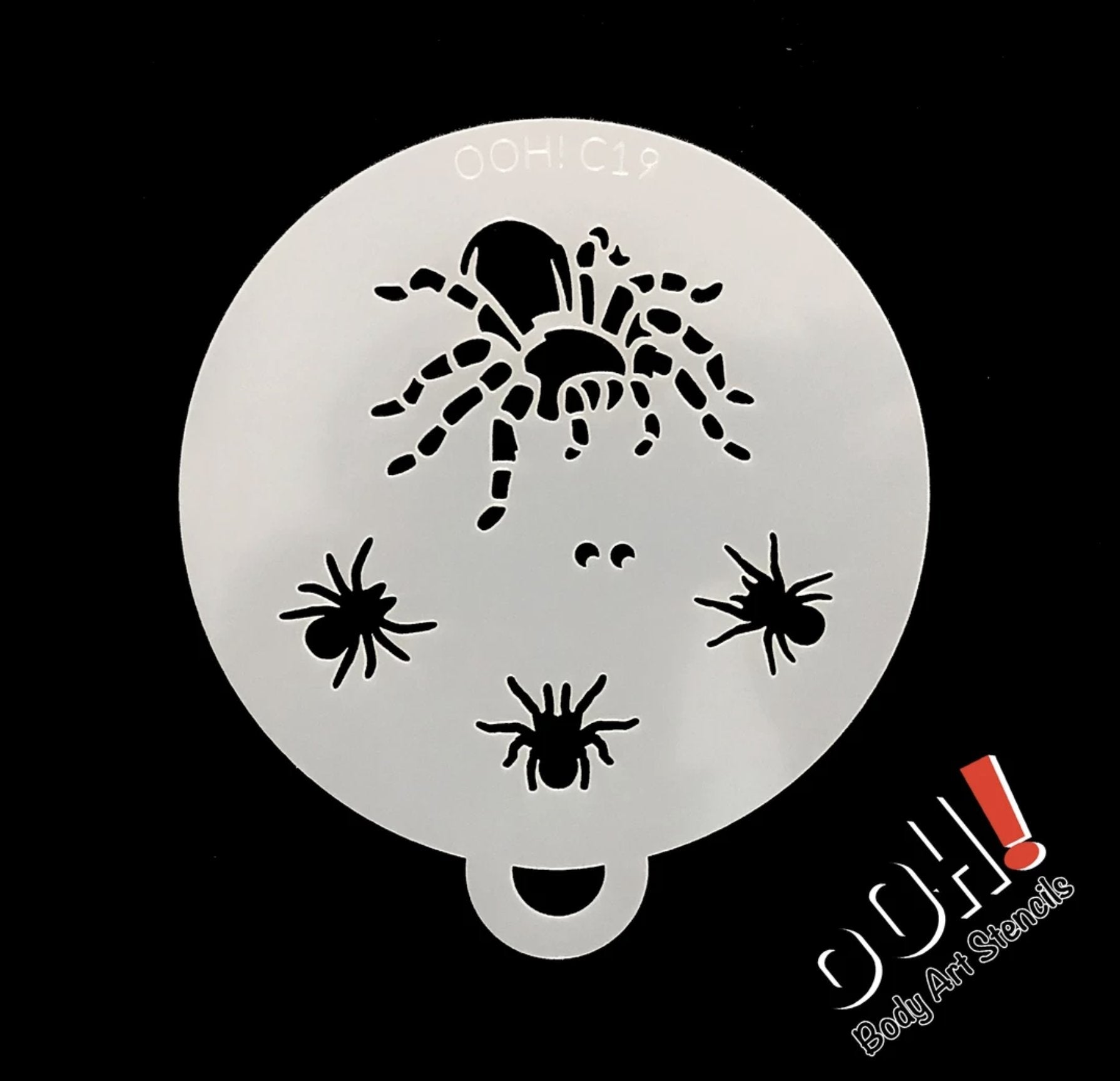Ooh! Body Art Tarantula Flips Face Paint Stencil - Halloween & Cosplay Makeup Stencil for Kids & Adults - Perfect for Costume Parties & Theatrical Performances