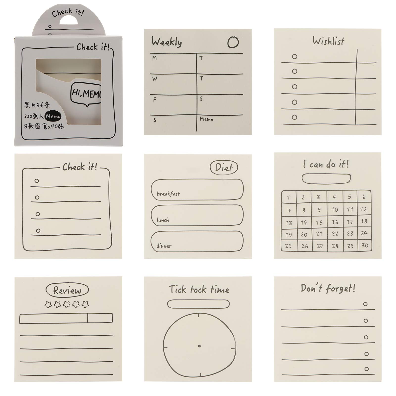 Colorful Cartoon Sticky Notes Set - 1 Pack Adhesive Index Tabs, Memo Pads & Labels for Notebooks, Planners, Scrapbooking - Fun Office & School Supplies for Organization