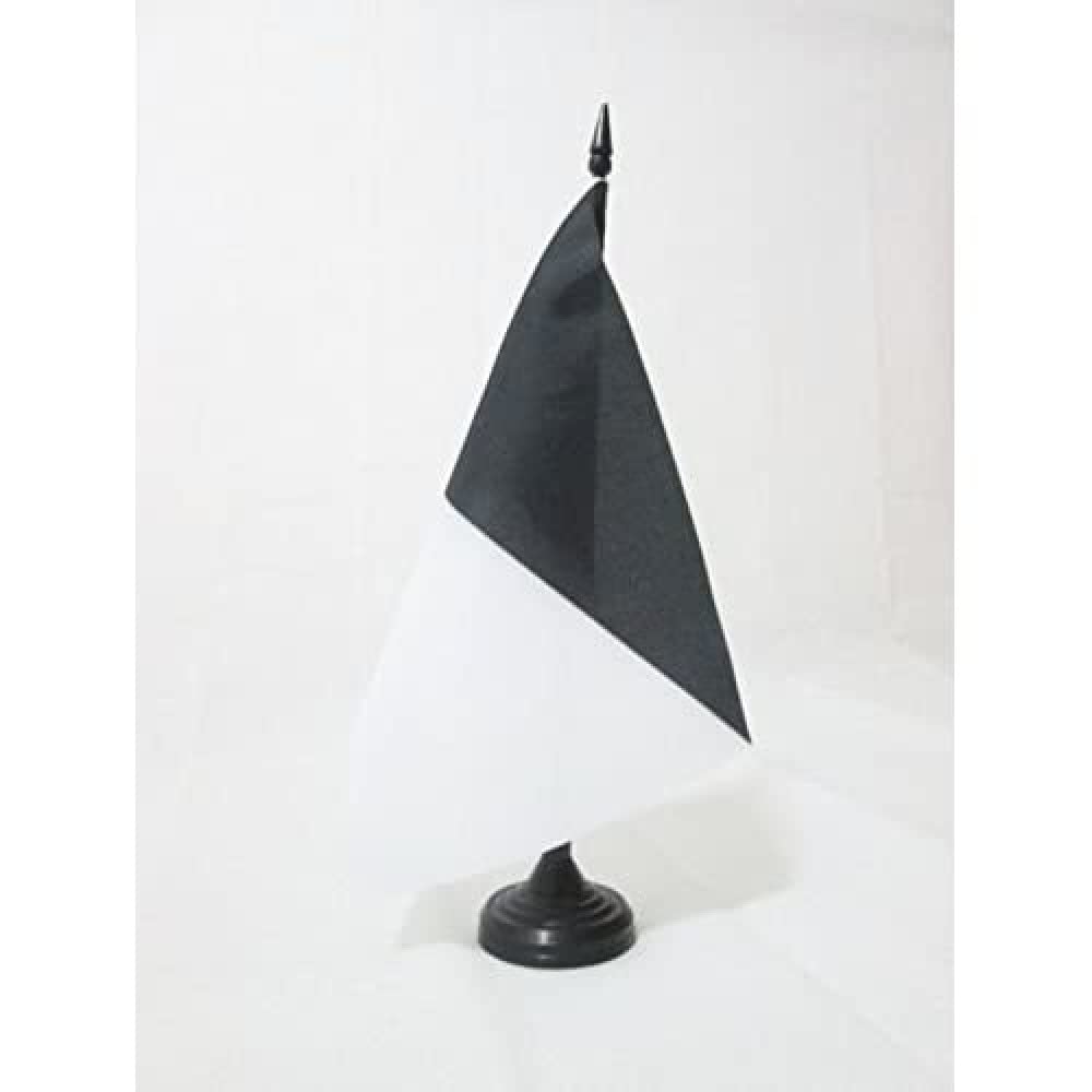 5'' x 8'' Beach Warning Black & White Table Flag with Plastic Base - 21x14cm Desk Flag for Coastal Safety Awareness - Perfect for Lifeguard Stations, Beach Resorts & Marine Theme Decor