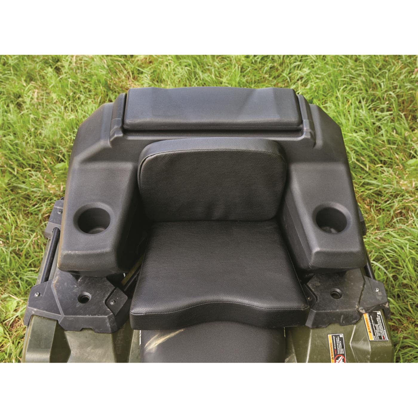 Guide Gear ATV Lounger Seat with Storage - Large Cushion & Cargo Box, Universal ATV Accessories with Helmet Holder for Outdoor Riding & Hunting Comfort