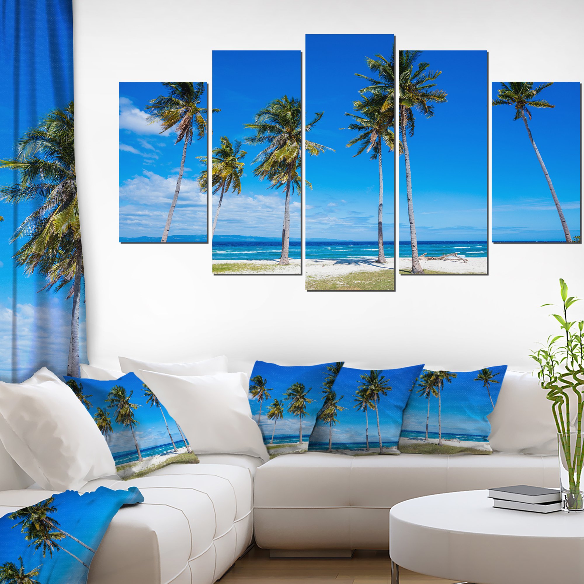 Designart Vibrant Tropical Beach Seascape Extra Large Canvas Wall Art - Perfect for Living Room, Bedroom & Coastal Home Decor