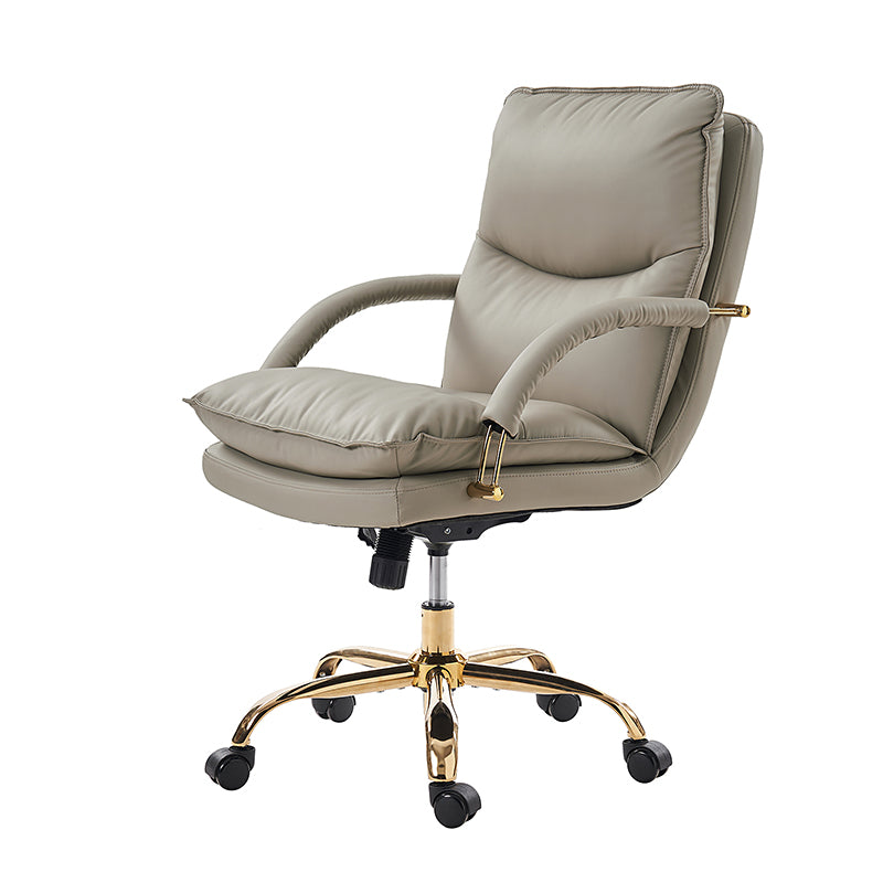 Waterproof PU Leather 360-Degree Swivel Office Chair - Ergonomic Desk Chair for Home & Office Workspace - Perfect for Long Hours of Sitting, Gaming, and Conference Rooms