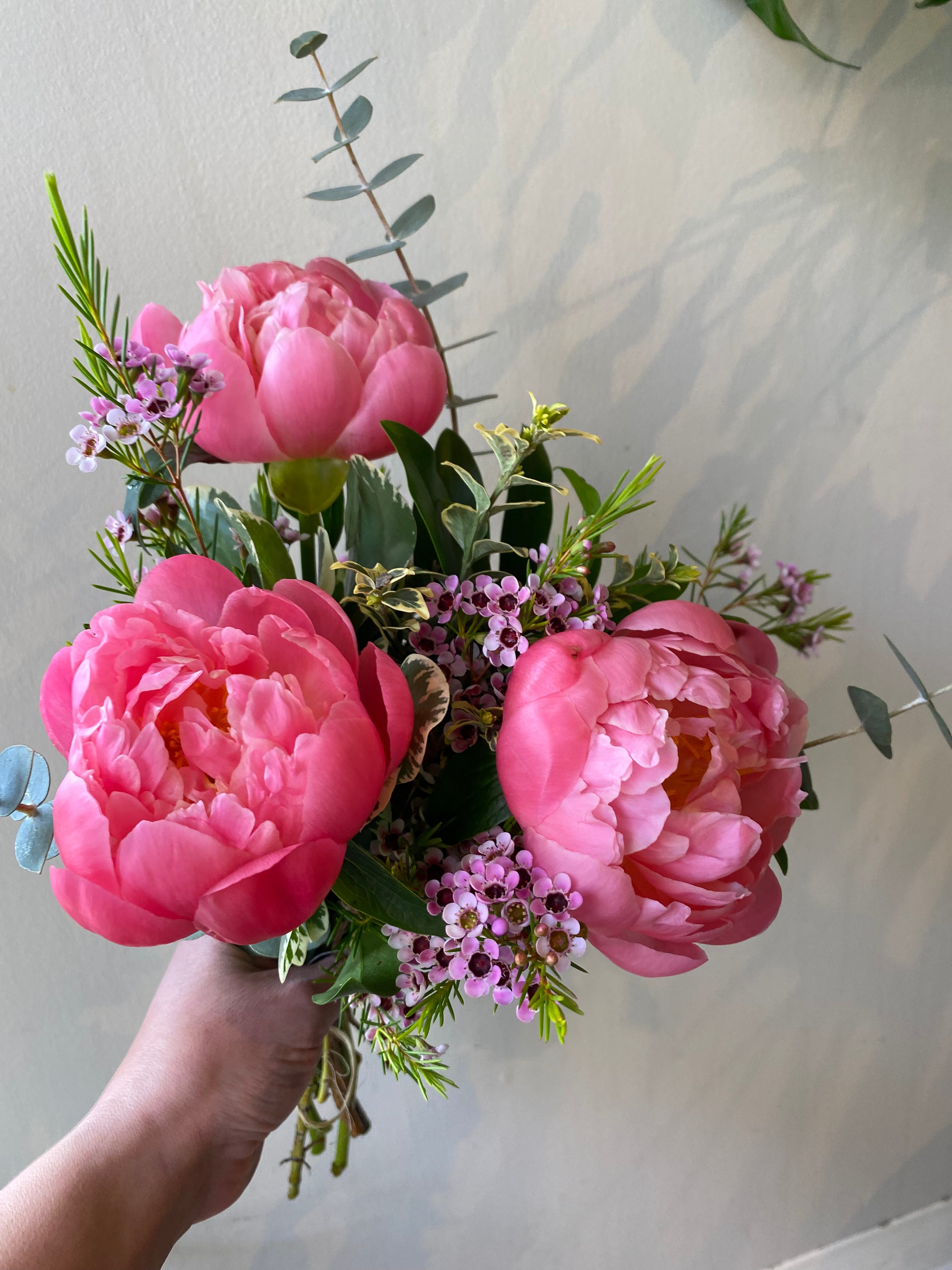 3 Peony Bouquet - Fresh Cut Peonies for Weddings, Home Decor & Gifts | Elegant Floral Arrangement for Special Occasions