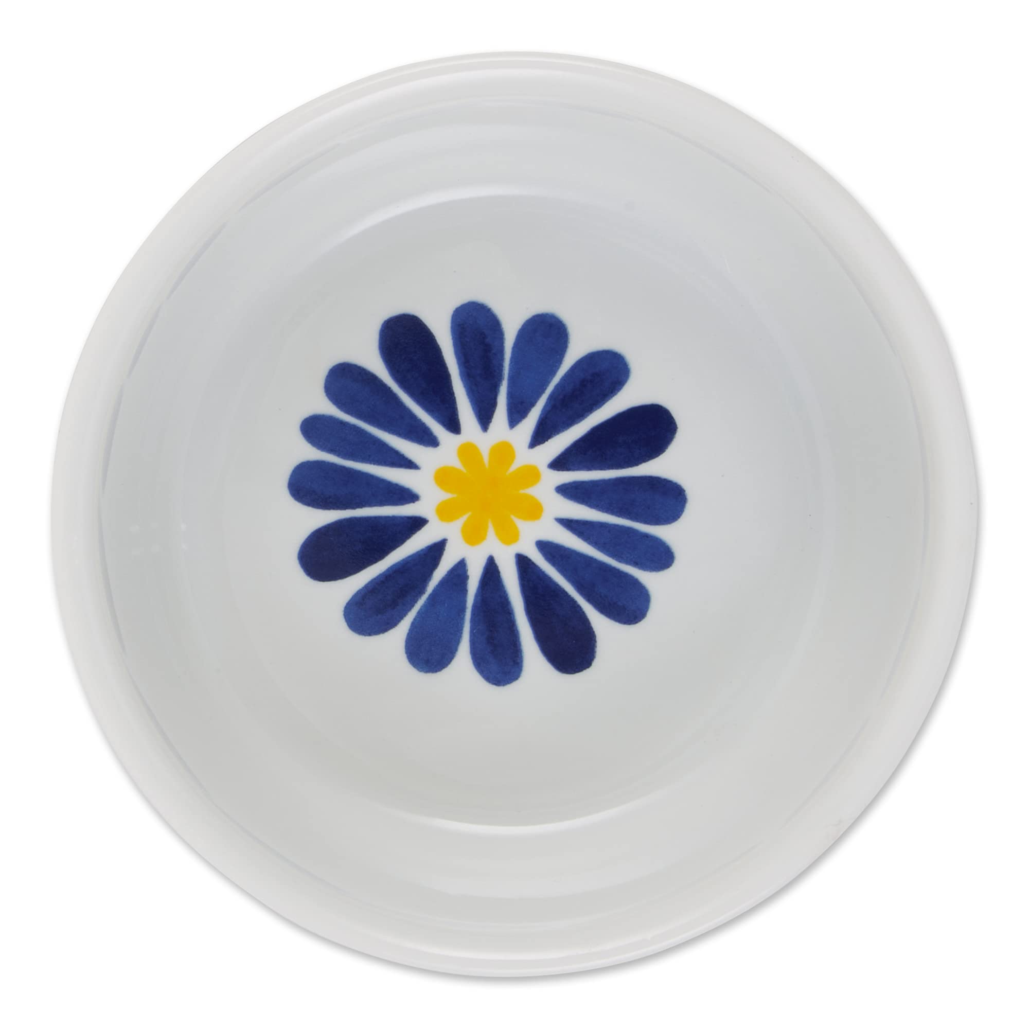 **Non-Slip Ceramic Pet Bowls for Food & Water – Bone Dry Design, Less Messy Feeding – Microwave & Dishwasher Safe Small Set (4.25x2 Inches, Azulejos Tile, 2-Pack) – Perfect for Cats & Dogs at Home or Travel**