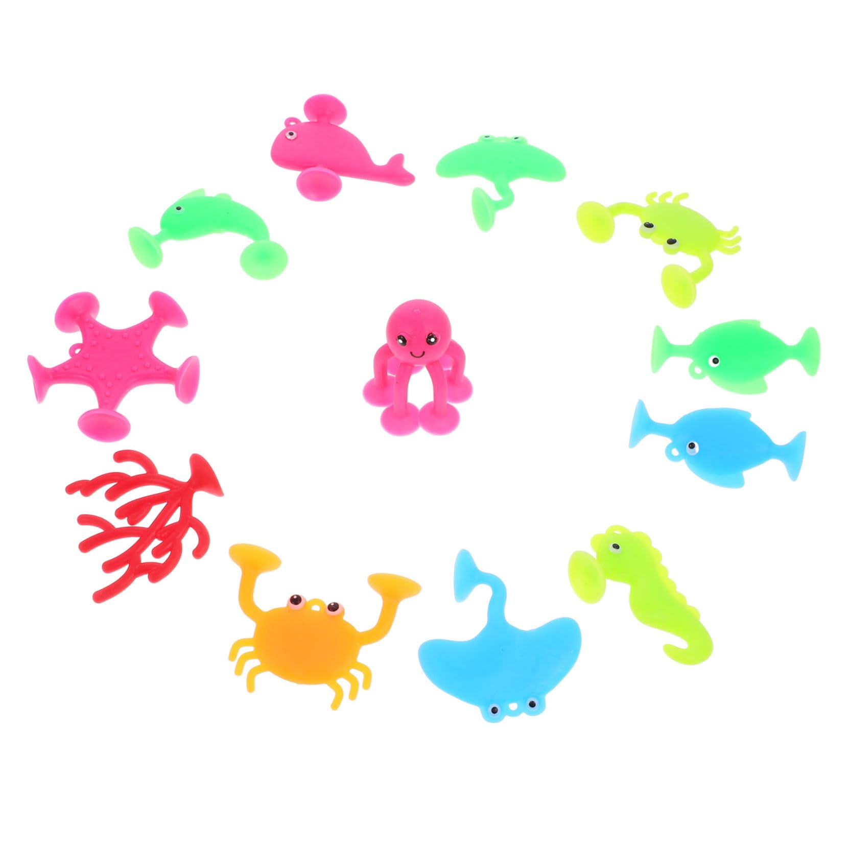 CORHAD 18-Piece Suction Cup Bath Toys Set - Fun Cartoon Bathtub Toys for Kids, Waterproof Shower Toys for Toddlers - Perfect for Bath Time, Pool Play & Sensory Development