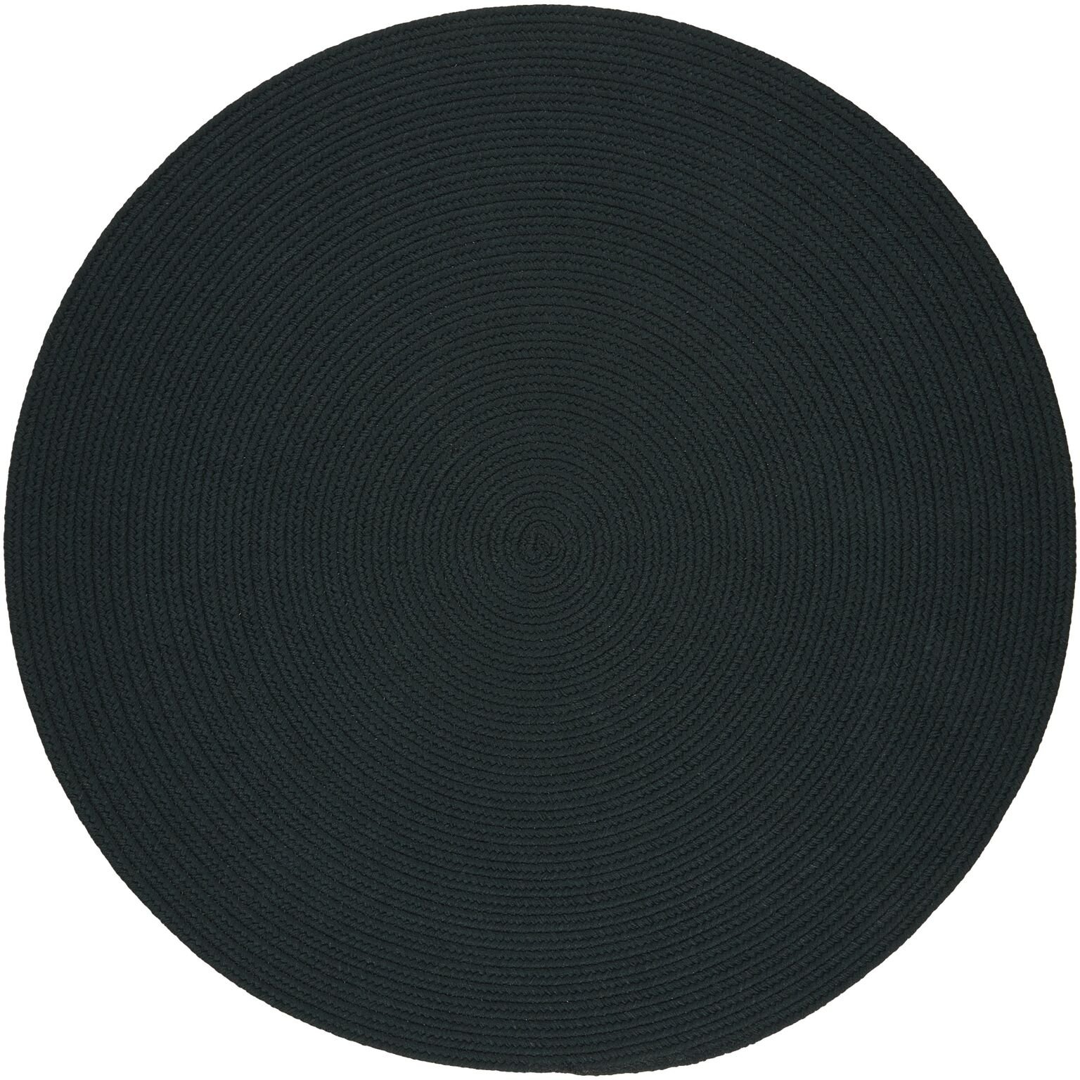 Rhody Rug Solid Poly S018 Spruce Green 6' x 6' Round Braided Area Rug - Non-Slip Floor Mat for Bedroom, Living Room & Hallway - Durable Home Decor Rug for High Traffic Areas - Machine Washable & Easy Care - Made in USA - Perfect for Cozy Home Decor, Pet-Friendly Spaces and Family Gatherings