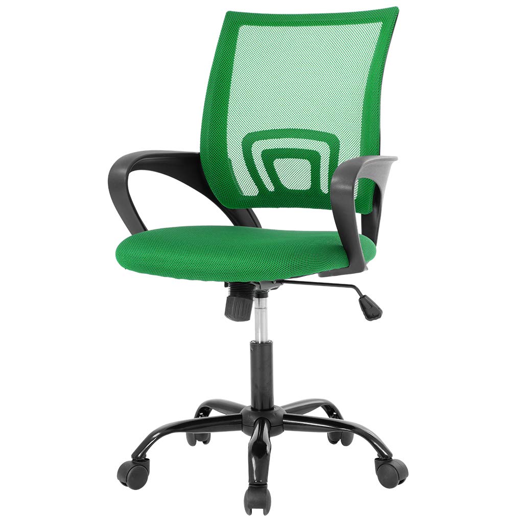 Ergonomic Mesh Office Chair with Adjustable Lumbar Support & Armrests - Comfortable Computer Desk Chair for Adults & Professionals - Perfect for Home Office, Gaming, and Workspace (Green)