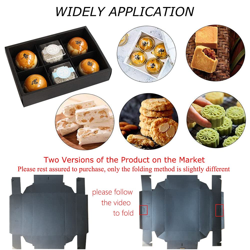 12-Pack Cupcake Boxes with Lids & Windows - Food Grade Baking Containers for Pastries, Cookies & Gifts (6 Lattices) - Perfect for Bakeries & Party Treats