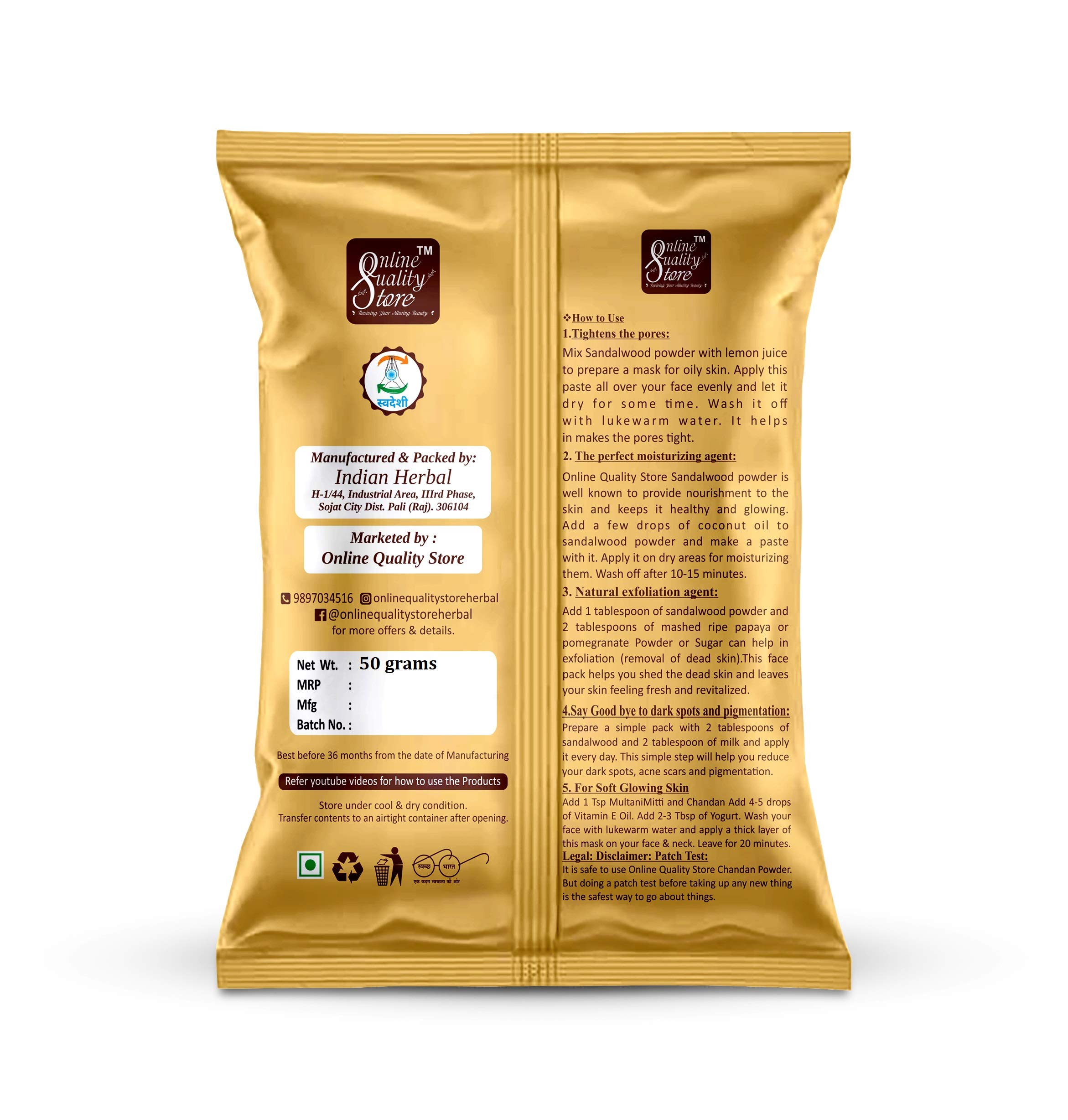 Premium Chandan Powder for Face Pack | Herbal Sandalwood Powder | Orange Peel Powder for Skin | Natural Santra Chilka Powder | Neem Powder Face Mask | 150g Organic Facial Care – Glow & Brightening for Acne & Dry Skin