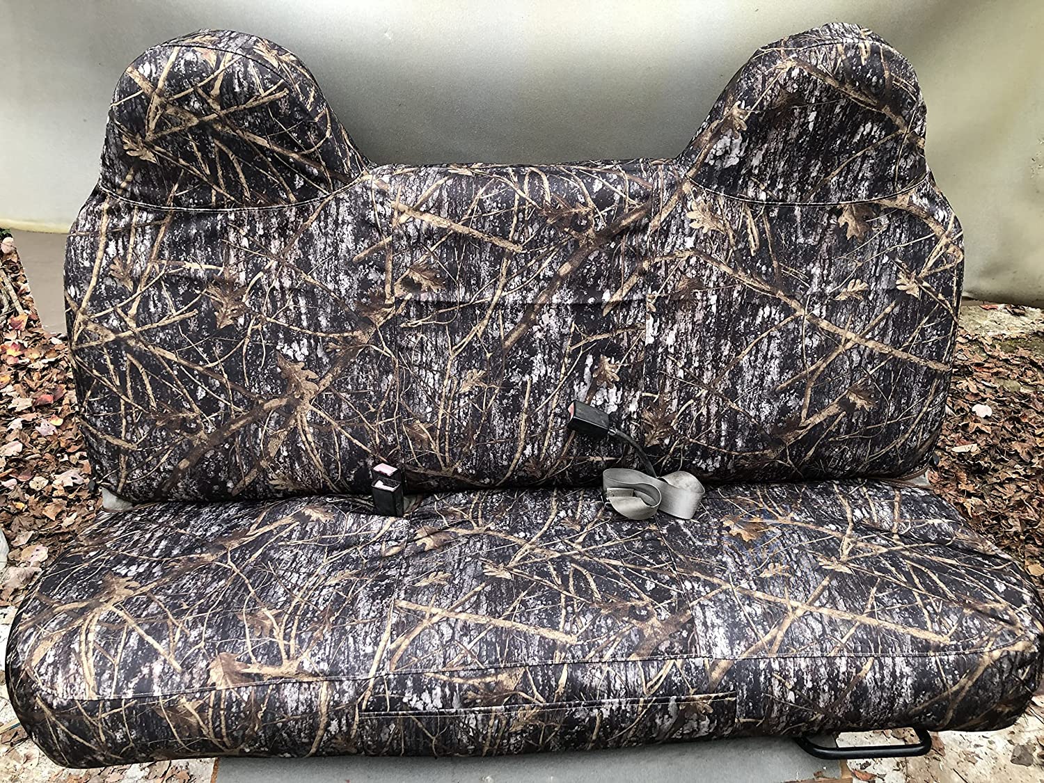 Durafit Custom Exact Fit Seat Covers for 1999-2007 Ford F250 F350 F450 F550 Work Truck - Front Solid Bench Seat - F236 CLGC Camo Endura - Heavy Duty Protection for Construction & Off-Road Use