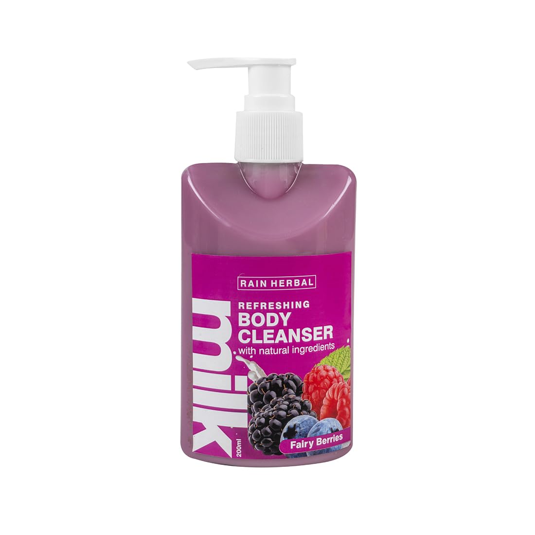 Rain Herbal Fairy Berries Refreshing Body Wash with Natural Ingredients | Gentle Moisturizing Cleanser for All Skin Types | 200ml | Perfect for Daily Shower & Spa Relaxation at Home