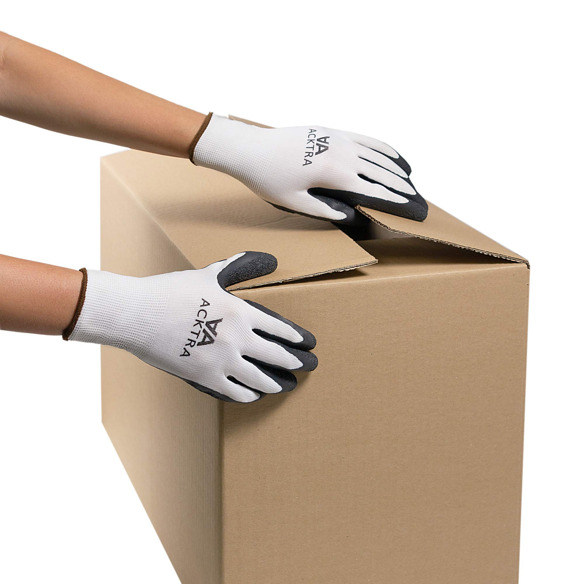 Crinkle Rubber Coated Safety Work Gloves - Non-Slip Grip, Durable Protection for Construction, Gardening & DIY Projects (Bulk Pack WG008 RB) - Ideal for Landscaping, Warehouse Work and Heavy Duty Tasks