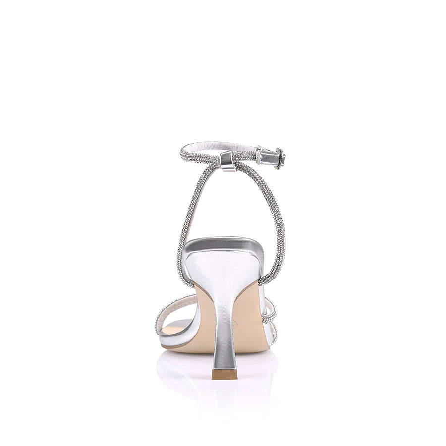 Pepper Strappy Sandals for Women - Silver Gladiator Sandals | Comfortable Summer Beach Shoes for Outdoor Walking & Vacation