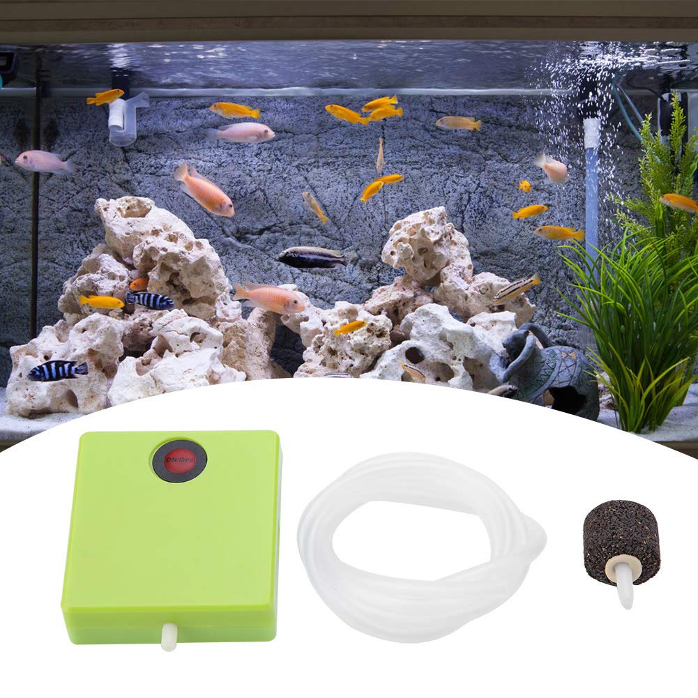 Portable Battery Operated Fish Tank Aerator with Air Stone - Oxygen Pump for Aquariums, Ponds & Fish Tanks - Ideal for Home Aquariums, Outdoor Ponds & Travel Use