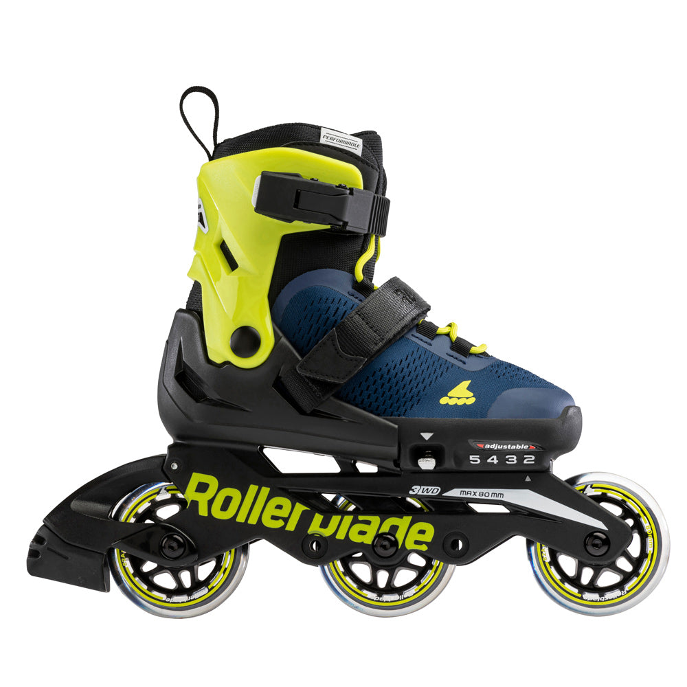 Rollerblade Microblade 3WD Inline Skates for Adults - 3 Wheel Speed Skates with High Performance Bearings - Perfect for Outdoor Fitness, Commuting & Urban Skating