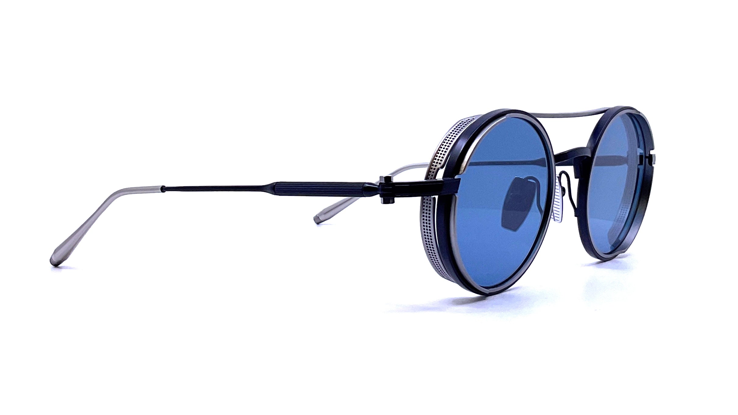 Akoni Eris Mykonos Limited Edition Sunglasses - Matte Navy Blue & Black Palladium Frame - UV Protection for Men & Women - Perfect for Beach, Driving & Outdoor Activities