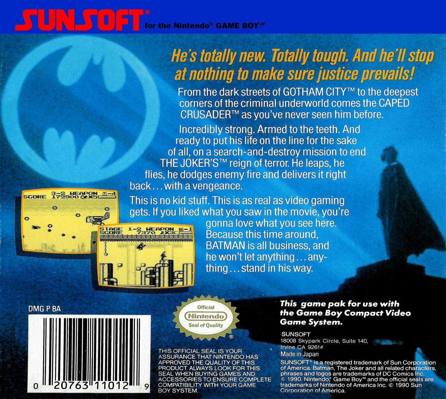 Batman: The Video Game - Classic Superhero Action Adventure for Nintendo NES | Play as Batman in Gotham City