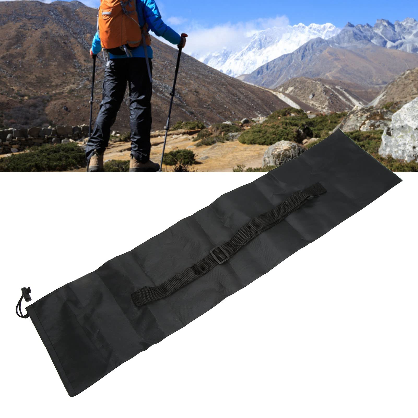 **EVTSCAN Portable Walking Stick Holder Bag - Waterproof Oxford Cloth Trekking Pole Carrier with Adjustable Shoulder Strap - Ideal for Hiking, Camping & Outdoor Adventures**