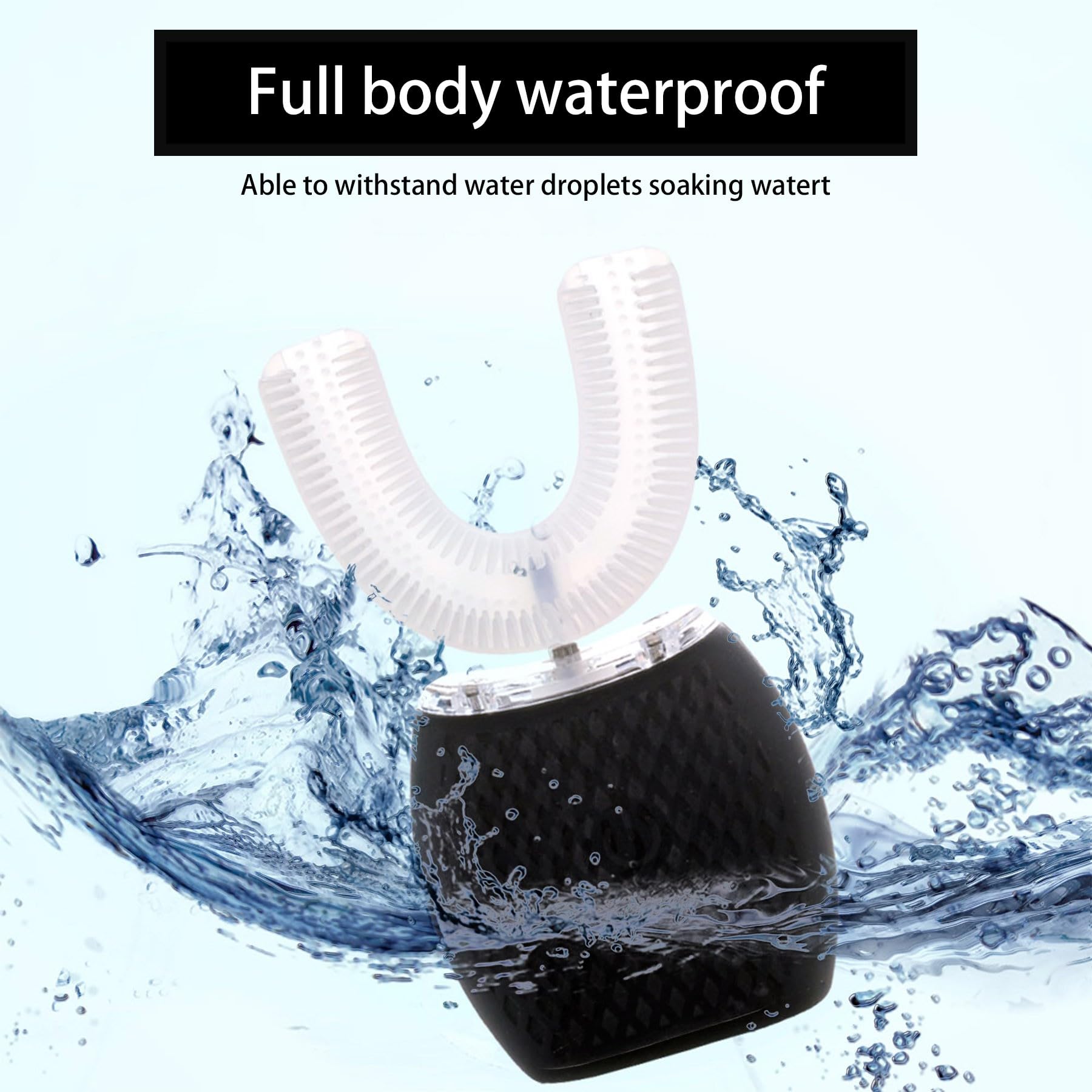 Electric Toothbrush for Adults - Automatic Ultrasonic Toothbrush with 30-Second Timer, Wireless Charging, Washable & Travel-Friendly - Perfect for Home & Travel Use (Black, Medium)