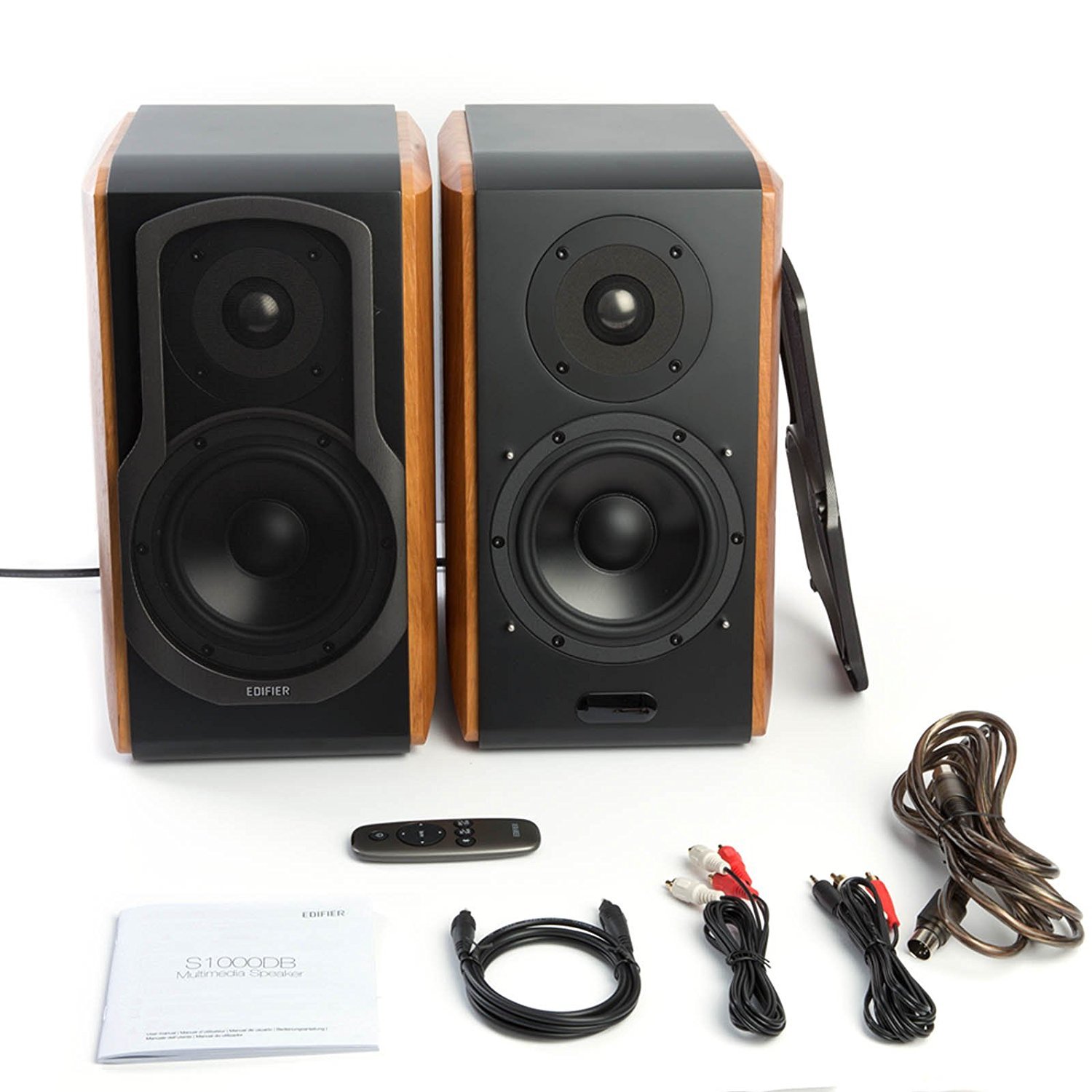Edifier S1000DB Premium Bluetooth Bookshelf Speakers - 120W RMS, aptX HD, Wireless Audio for TV, PC, Laptop, Smartphone - Includes Infrared Remote Control - Perfect for Home Theater, Gaming & Music Listening