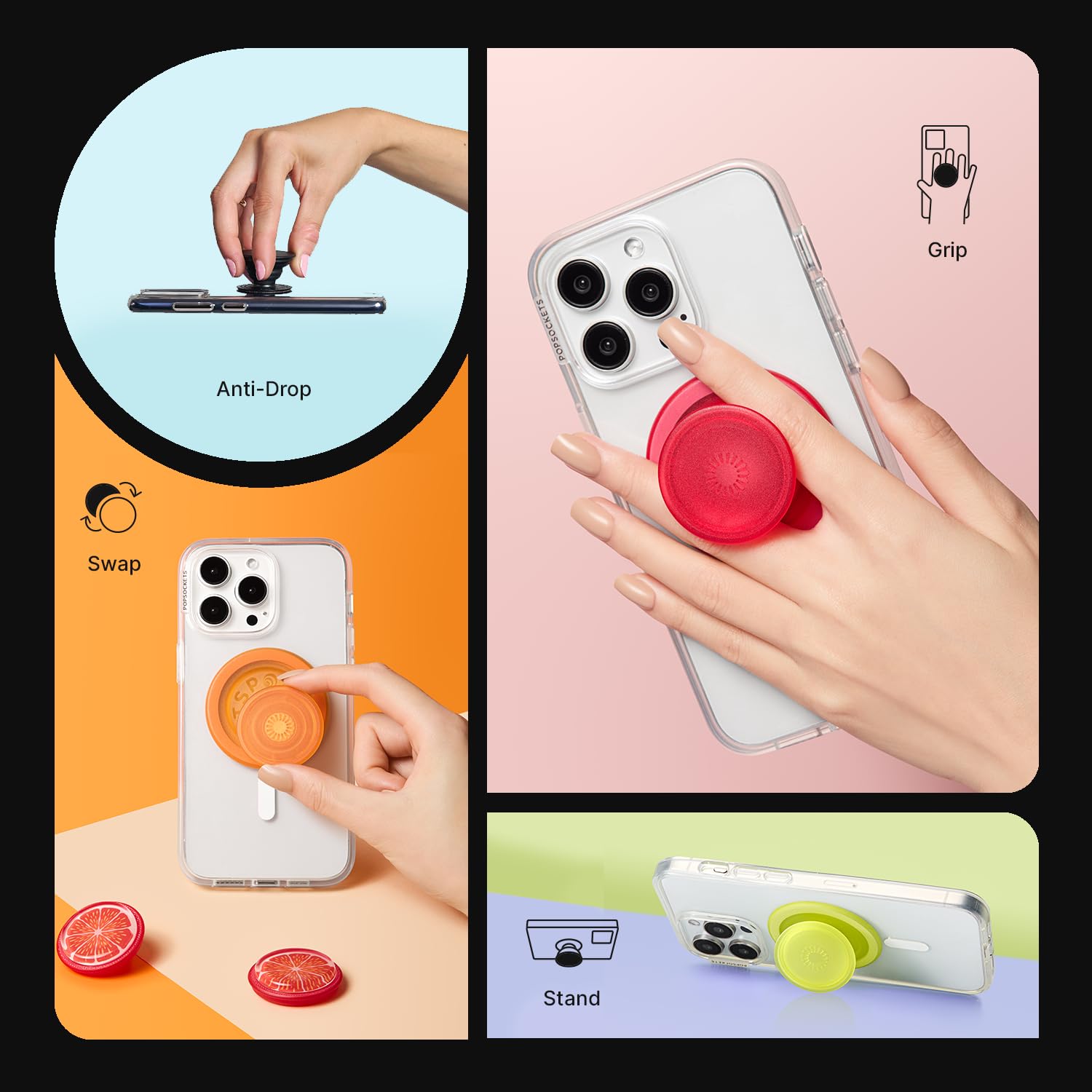 PopSockets MagSafe-Compatible Phone Grip & Holder - Wireless Charging Support, Into the Woods Blanchette Red - Perfect for iPhone 13/14/15, Daily Commute & Hands-Free Use