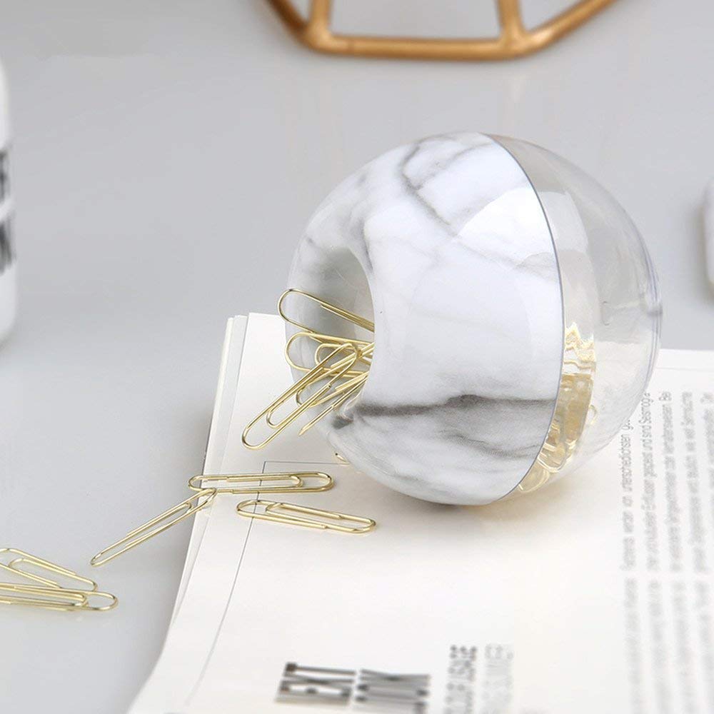 Magnetic Paper Clip Holder with 100pcs Gold Paper Clips (28mm/1.1
