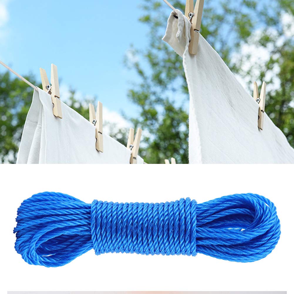 01 Heavy Duty Nylon Rope - 10M Durable Gardening Rope, Dog Leash & Climbing Traction Strapping for Camping, Outdoor Activities & Garden Accessories (Blue) - Perfect for Hiking, Pet Walking & Plant Support