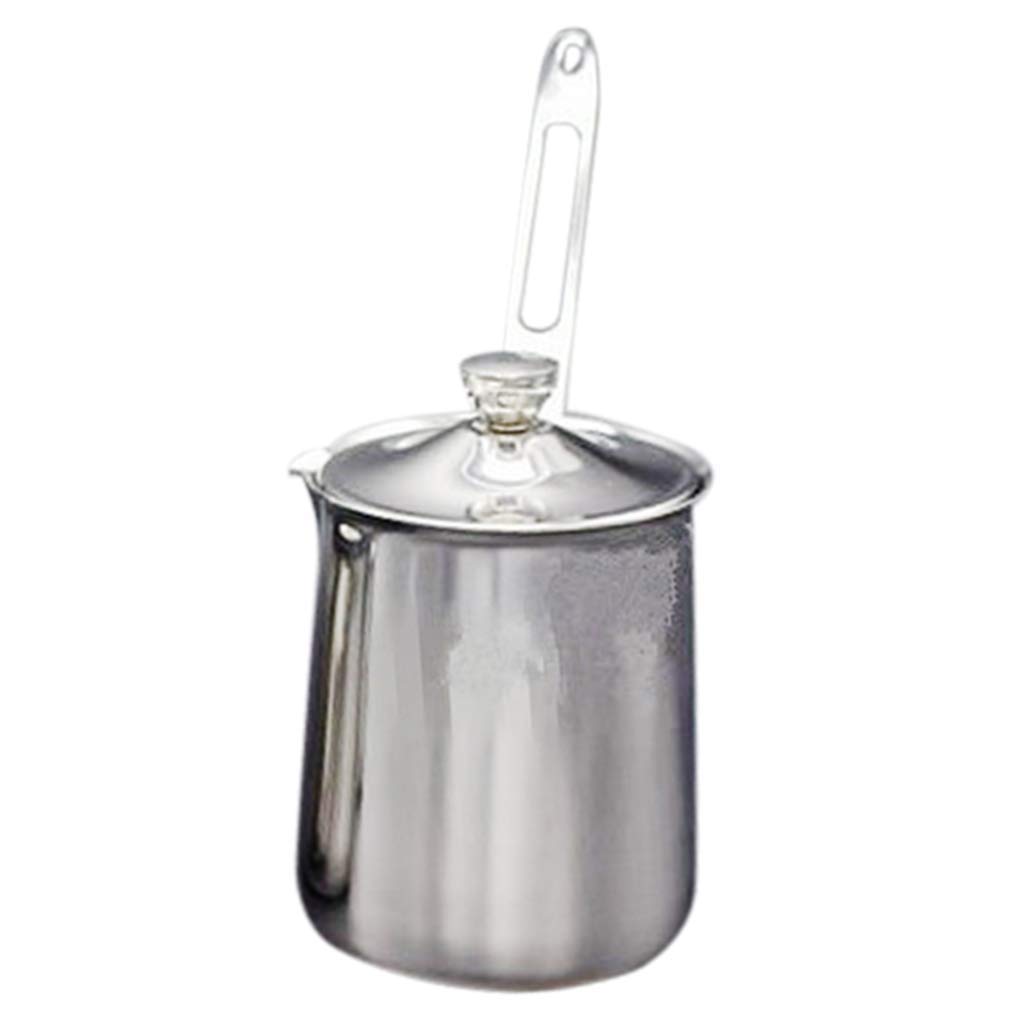 Premium Stainless Steel Turkish Coffee Pot - 670ml Stovetop Ibrik Cezve for Authentic Turkish Coffee & Butter Warmer - Ideal for Home Brewing, Camping & Gift Giving