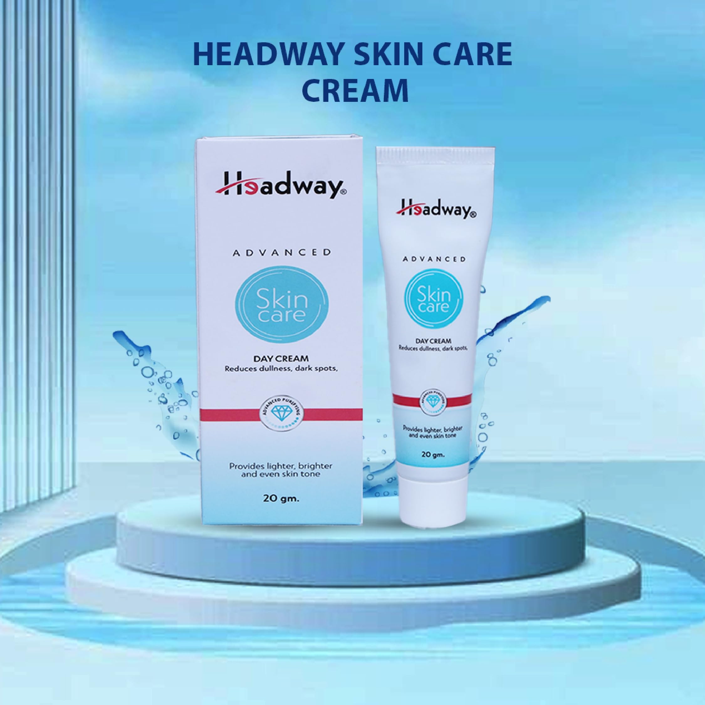 Headway Skin Care Cream for Glowing & Radiant Skin - SPF Sun Protection for Men & Women (Pack of 2) | Daily Moisturizer for Face & Body, Anti-Aging & Hydration