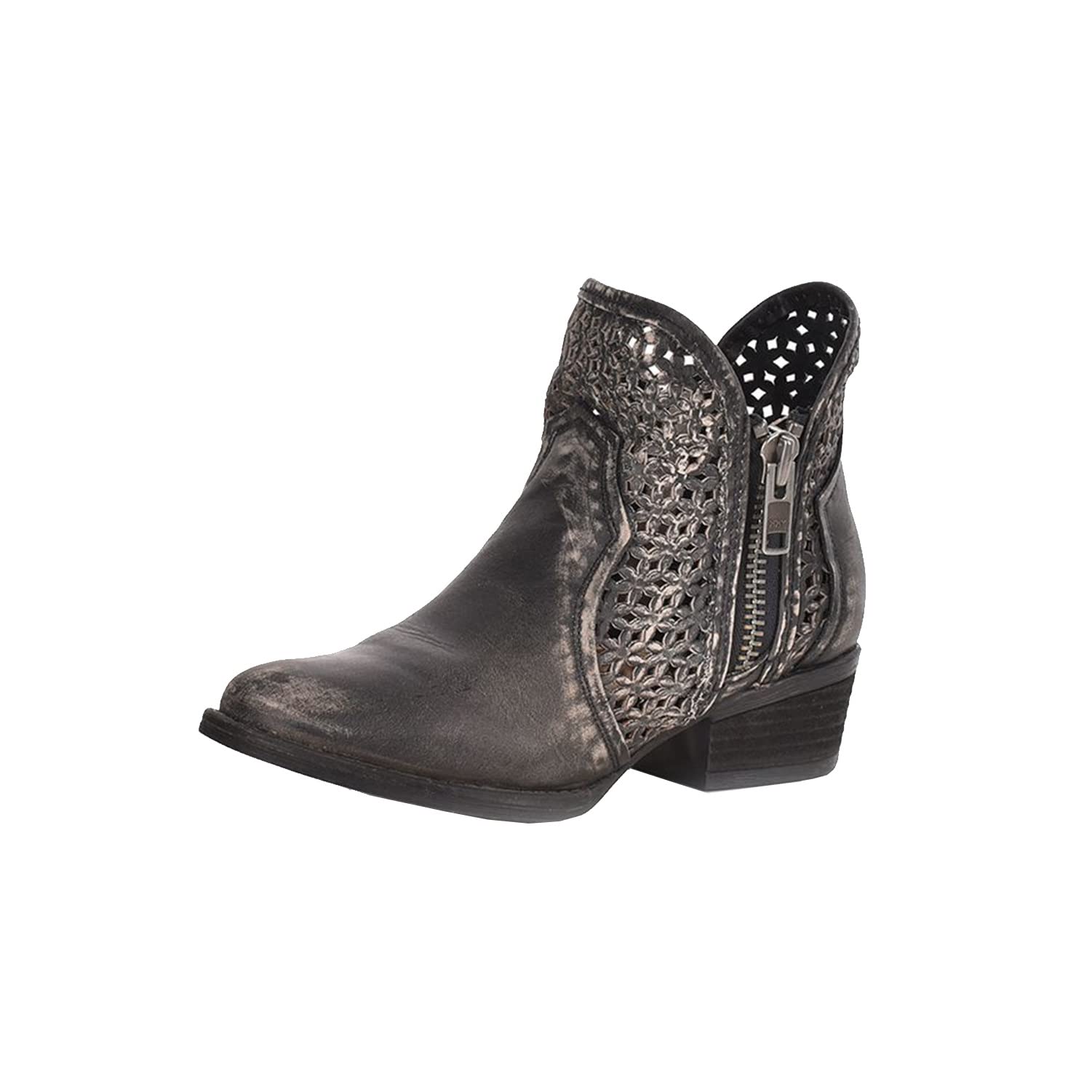 Women's Comfortable Leather Cowgirl Western Boots - Cut-Out Shortie Booties for Country Dancing & Rodeo | Corral Boots for Everyday Wear & Western Fashion