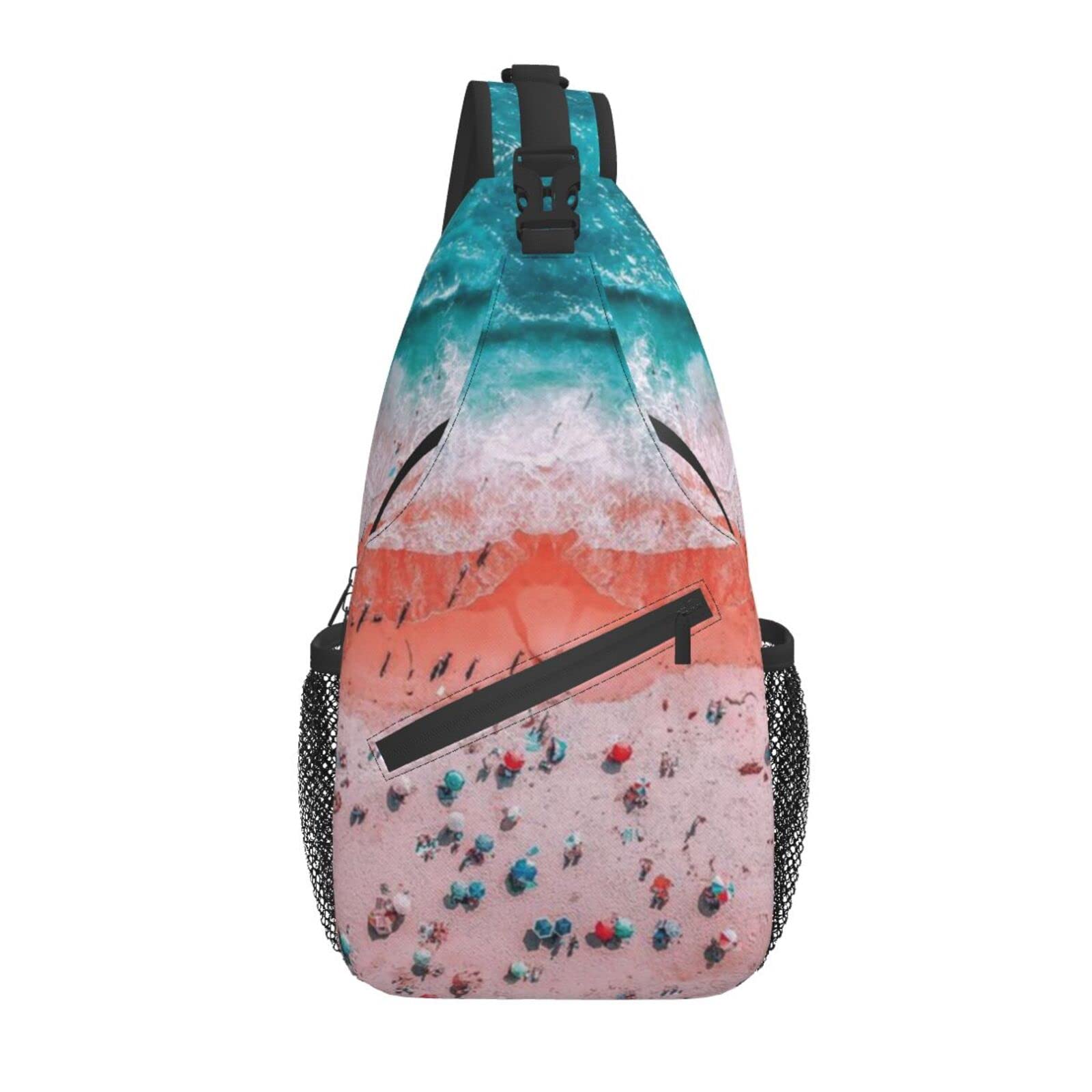 ASYG Beach Sling Bag Crossbody Chest Daypack Casual Backpack Hawaiian Shoulder Bag For Travel Hiking Beach - Perfect for Outdoor Adventures, Gym, Shopping and Daily Use