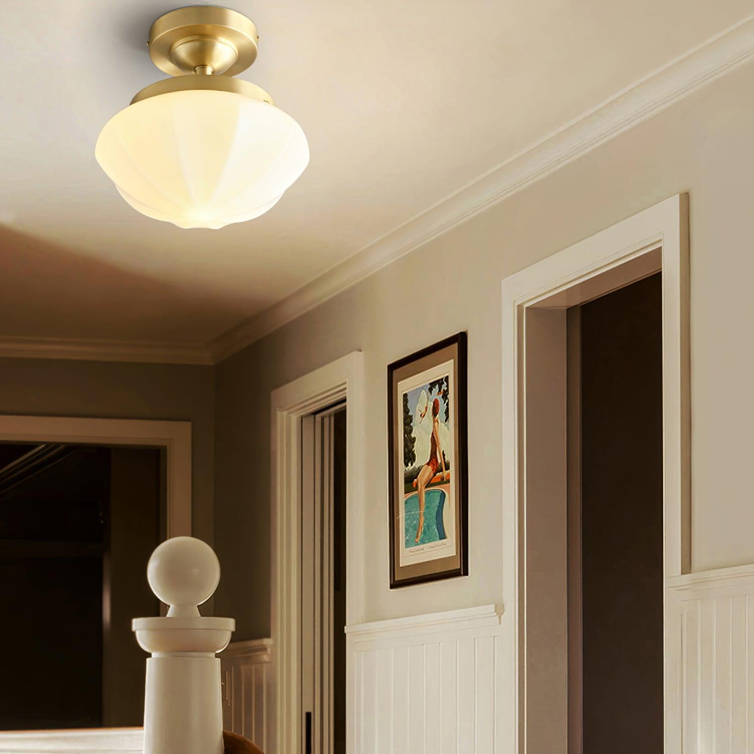 Clinio Flush Mount Ceiling Light - Modern LED Fixture for Bedroom, Kitchen & Hallway - Energy Efficient Dimmable Lighting for Home & Office