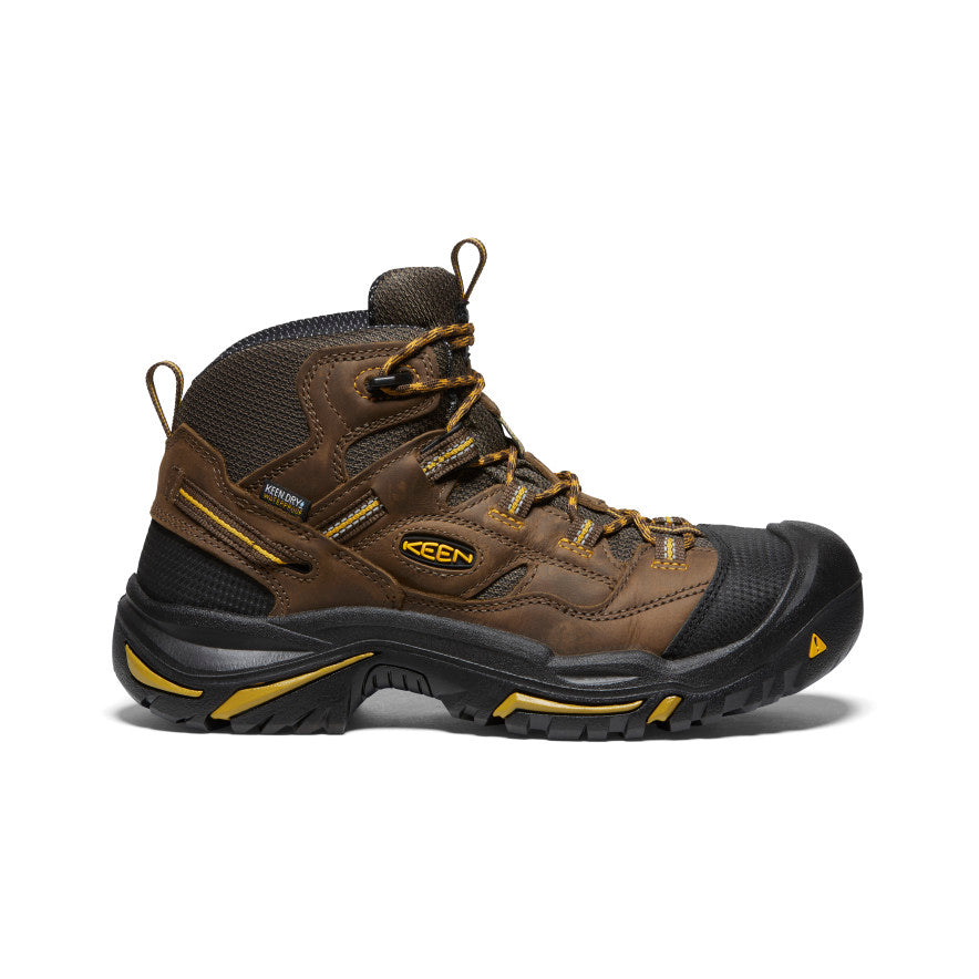 Men's Braddock Waterproof Steel Toe Work Boots - Cascade Brown/Tawny Olive | Durable Safety Shoes for Construction, Hiking & Outdoor Work