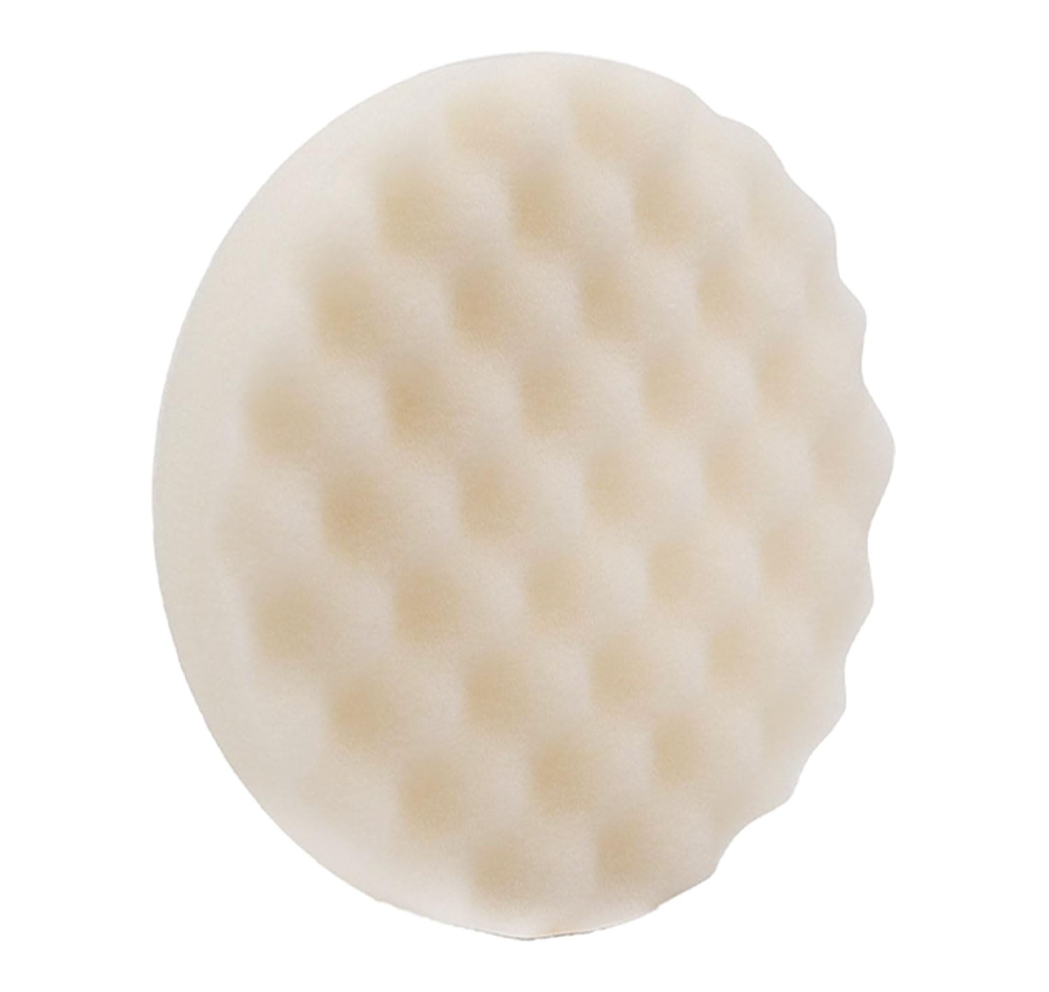 LAUCO 8 Inch White Foam Waffle Buffing Pad - Single Sided Hook & Loop Polishing Pad for Car Detailing, Wax Application & Final Buffing - Perfect for Automotive Paint Correction & Surface Restoration (203.2mm)