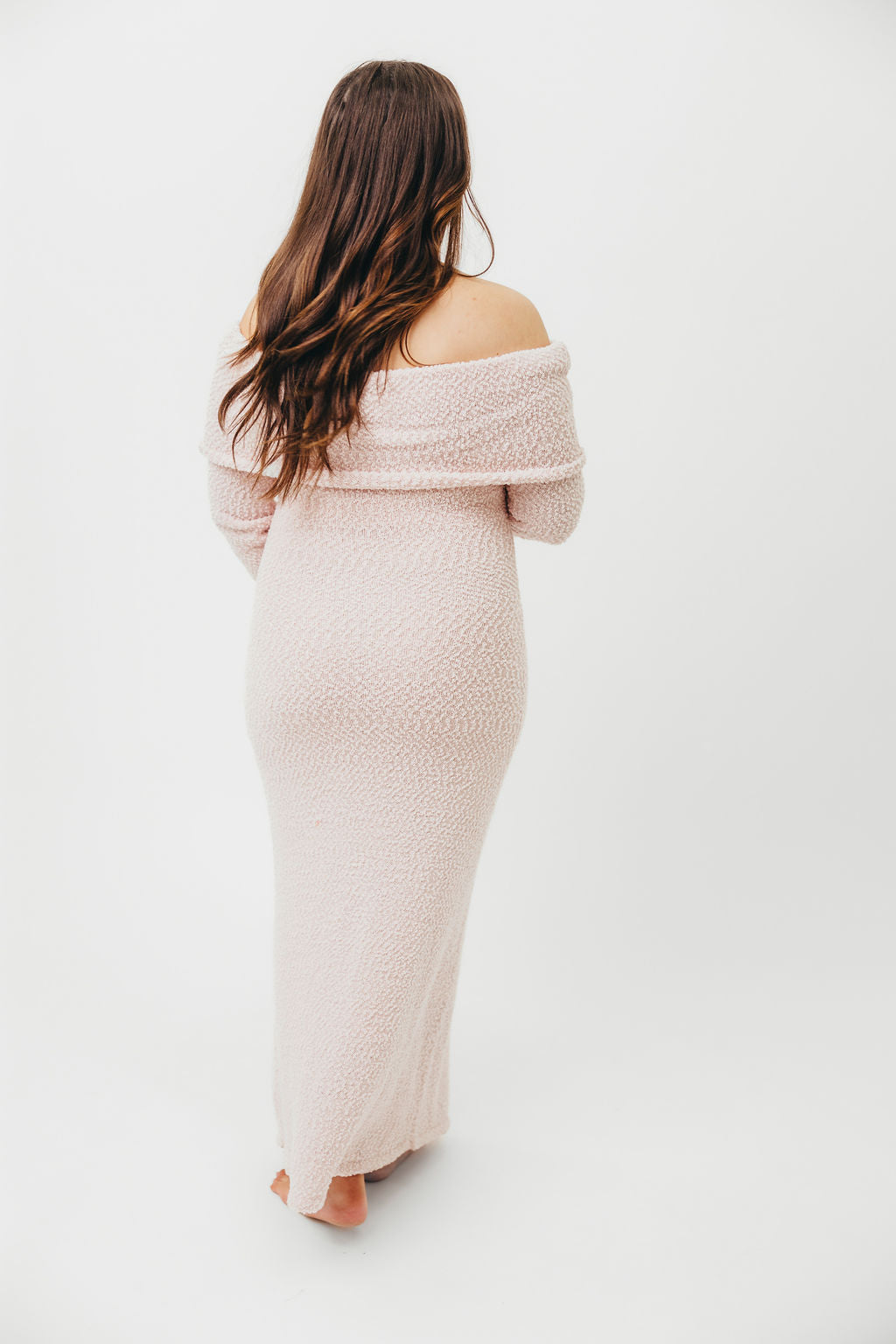 Nora Knit Maxi Dress in Dusty Pink - Bump Friendly Maternity Dress for Women | Comfortable Stretchy Long Dress for Pregnancy, Nursing & Everyday Wear | Perfect for Casual Outings, Baby Showers & Special Occasions