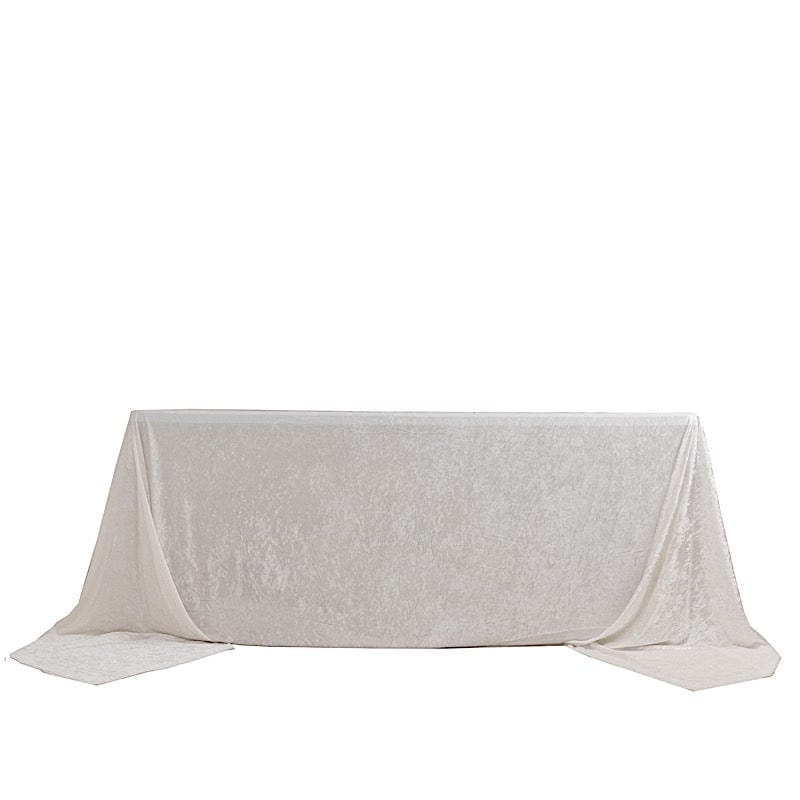 Premium Velvet Rectangular Tablecloth 90x156 Inches - Elegant Dining Table Cover for Weddings, Parties & Formal Events