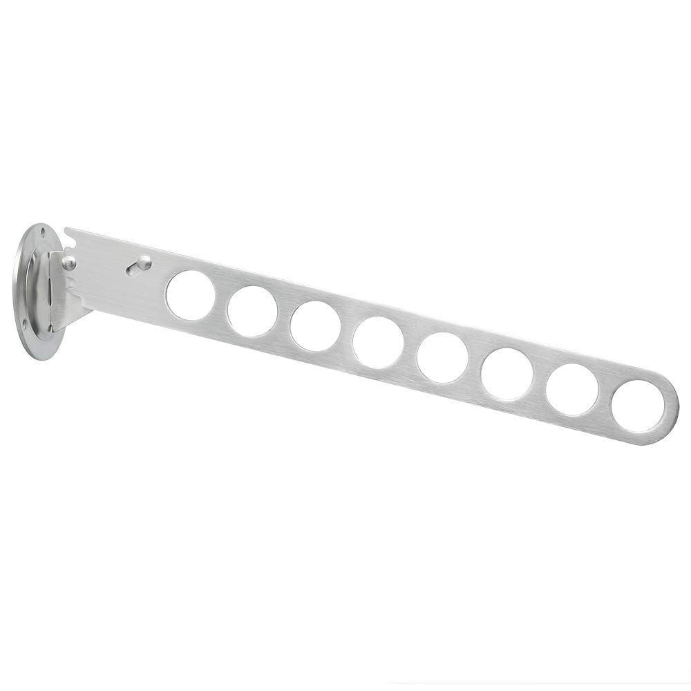 Alise Multi-Hook Stainless Steel Wall Mounted Clothes Hanger - Brushed Nickel Finish for Wardrobe, Closet & Clothing Organization | Perfect for Bedroom, Laundry Room & Walk-In Closet Storage