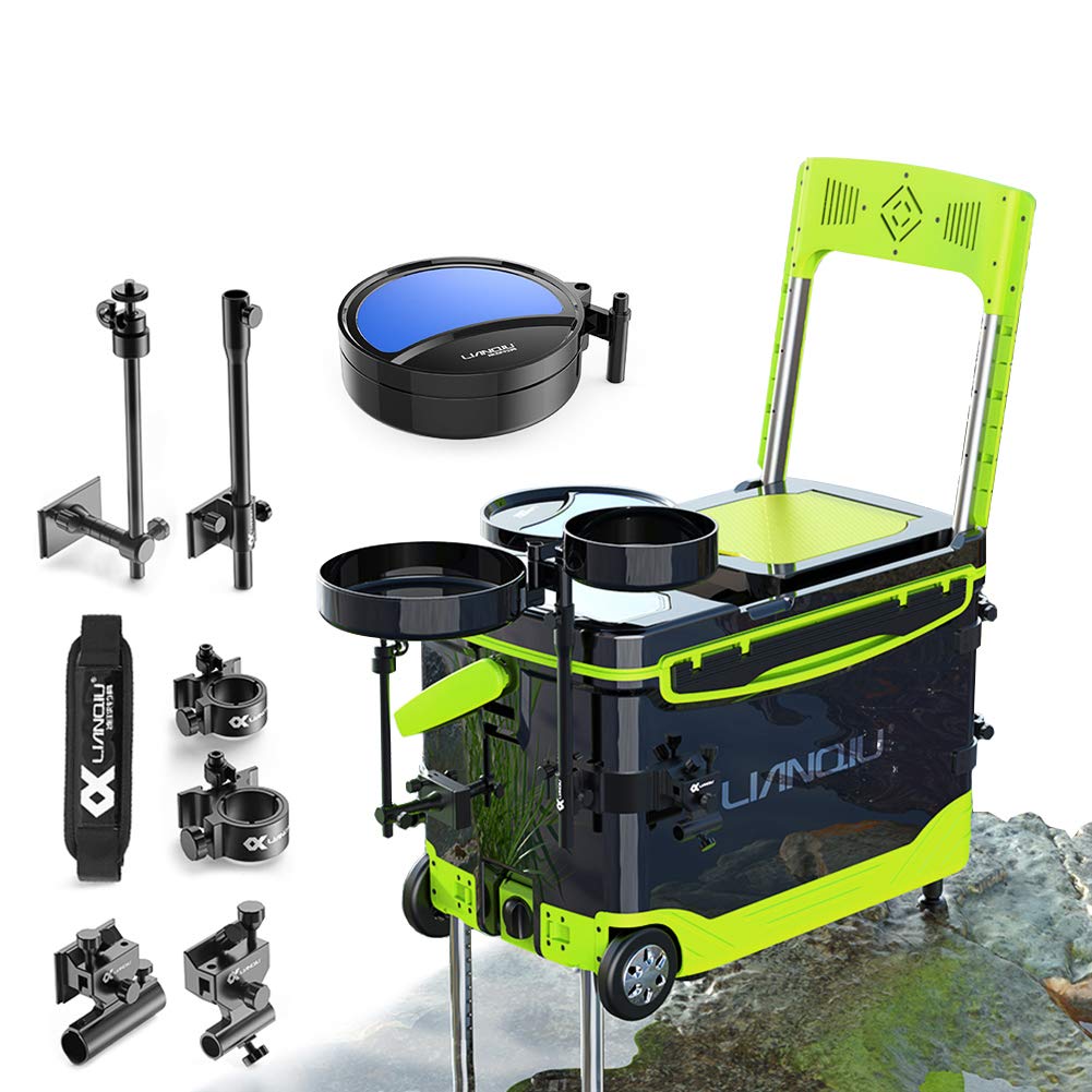 Premium Tackle Storage Box - 36L Multifunctional Portable Fishing Seat & Gear Organizer for Saltwater & Freshwater Fishing - Durable Plastic Case for Boat, Shore & Kayak Anglers