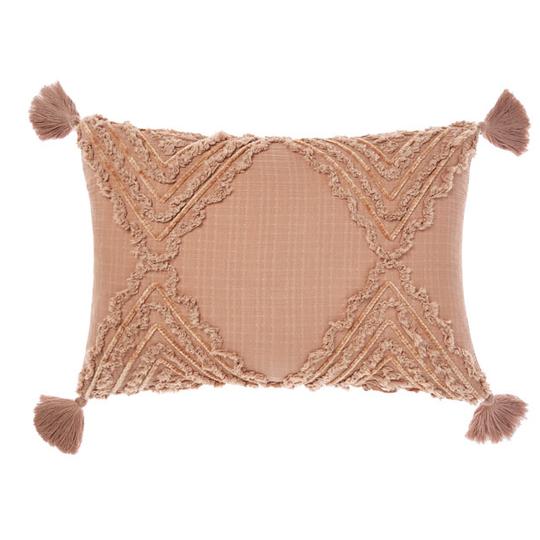 Linen House Heather Brandy 40x60cm Decorative Throw Pillow Cover - Soft Linen Cushion for Sofa, Bed, Living Room & Home Decor