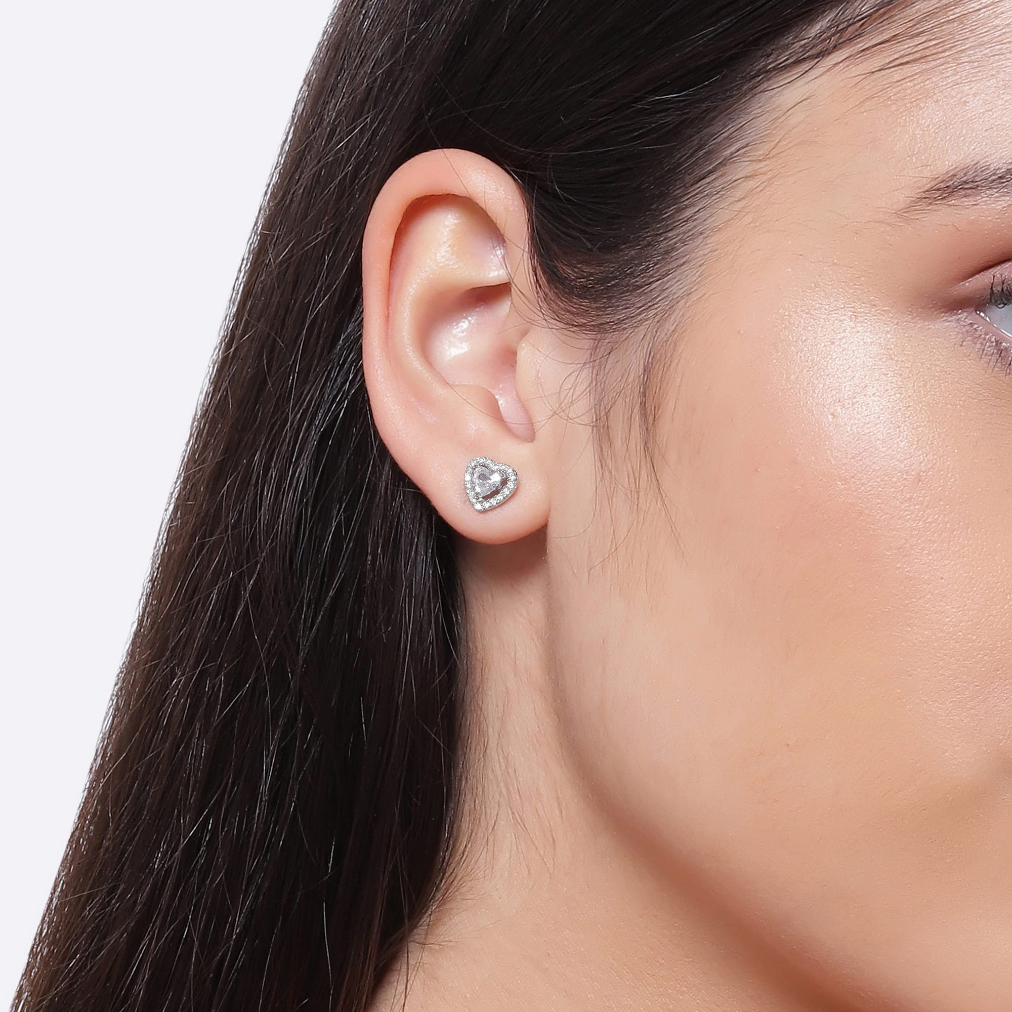 GIVA 925 Sterling Silver Heart Stud Earrings for Women | Authentic 925 Stamped Jewelry with Certificate | Perfect Gift for Girlfriend, Wife, Daughter | Valentine's Day, Anniversary, Birthday Present | Hypoallergenic & Tarnish-Resistant | 6 Month Warranty | Ideal for Date Nights, Parties, and Special Occasions